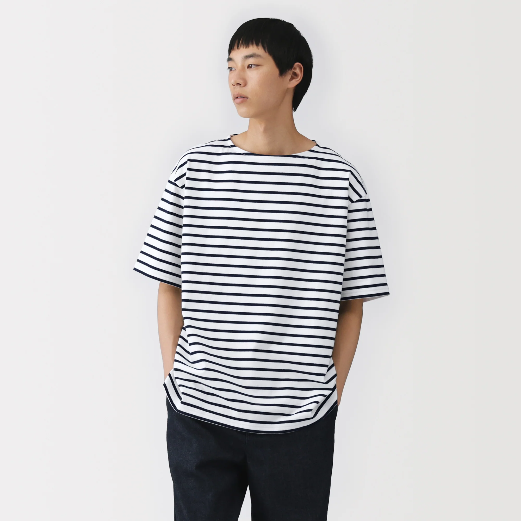 Heavyweight Cotton Boatneck T-Shirt