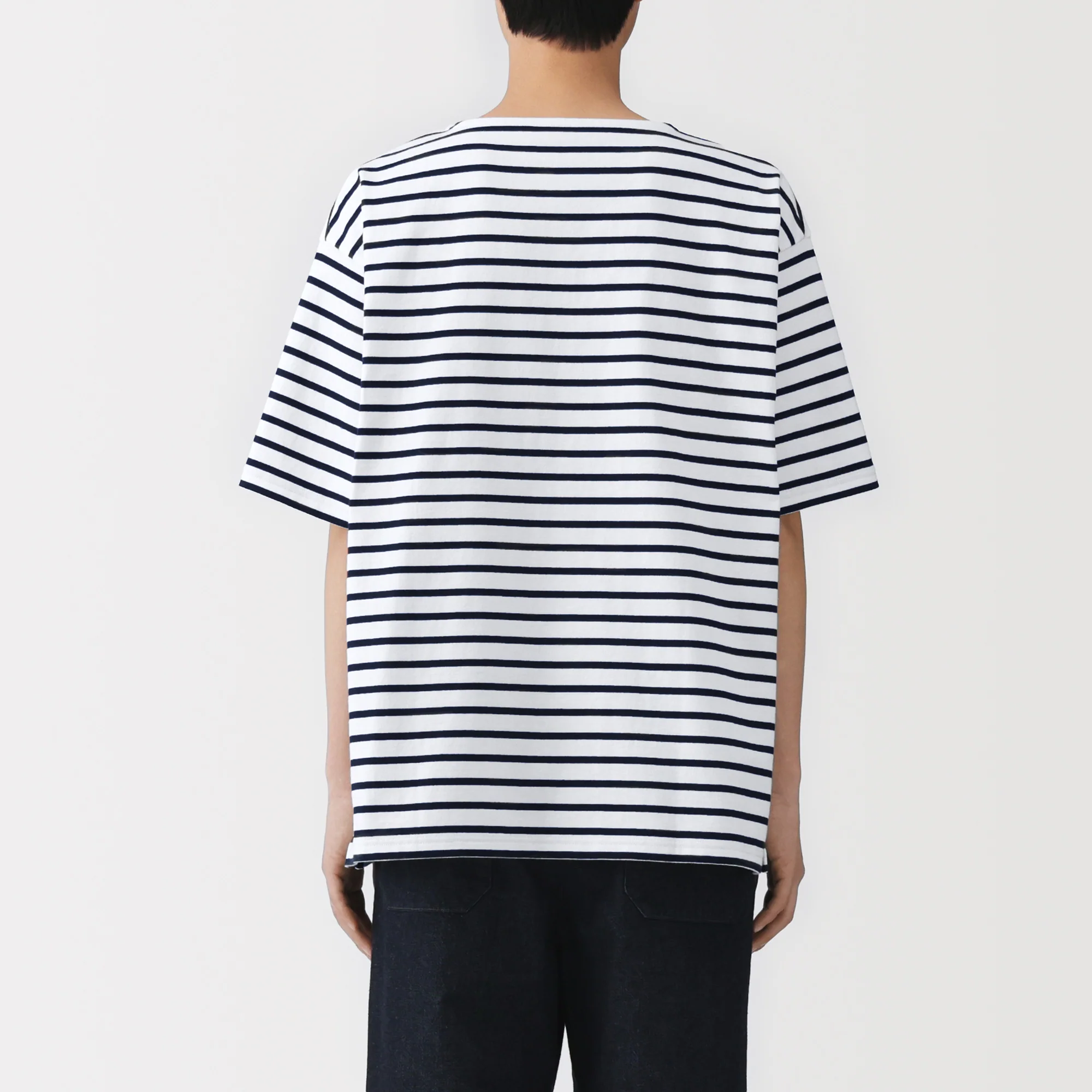 Heavyweight Cotton Boatneck T-Shirt - Image 15