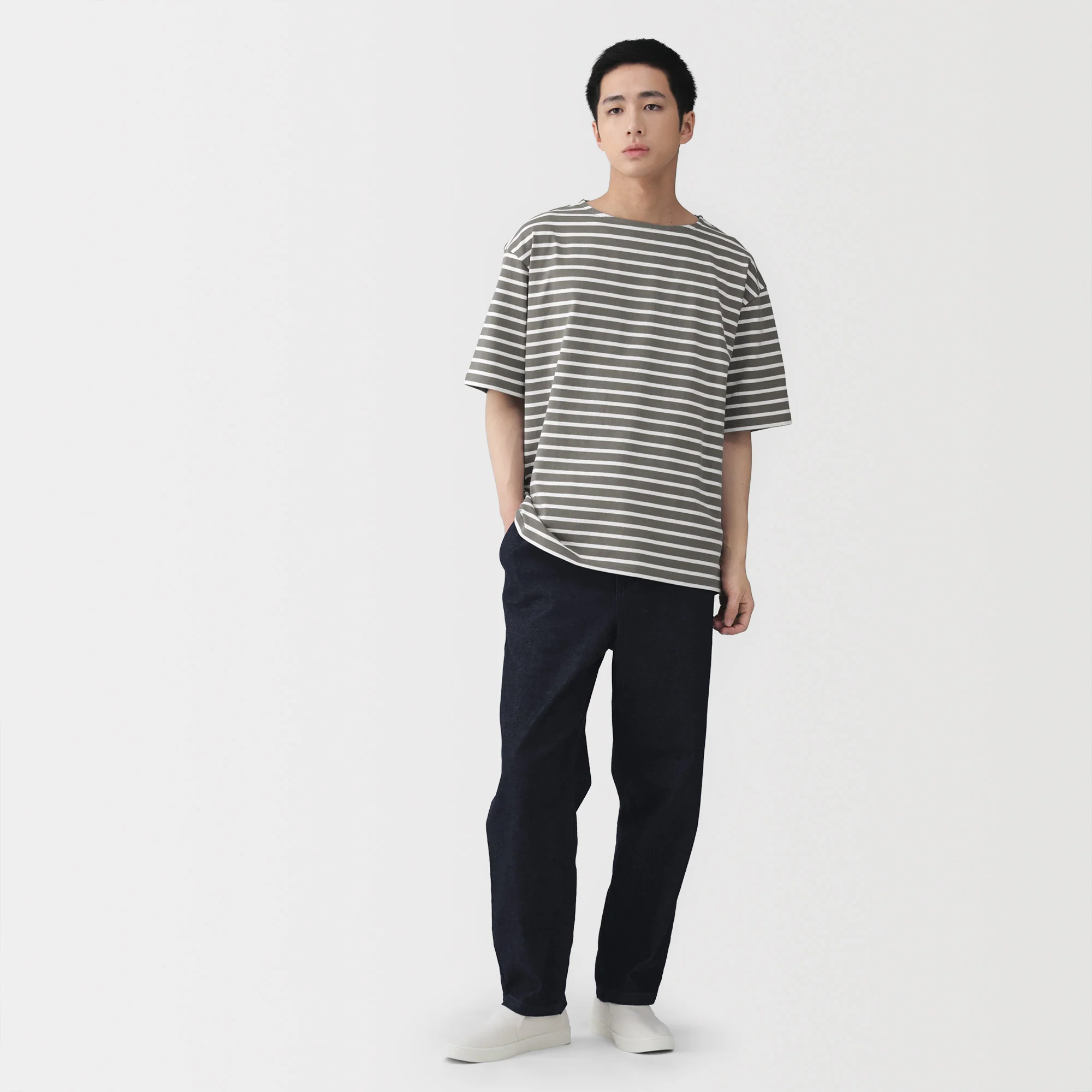 Heavyweight Cotton Boatneck T-Shirt - Image 21