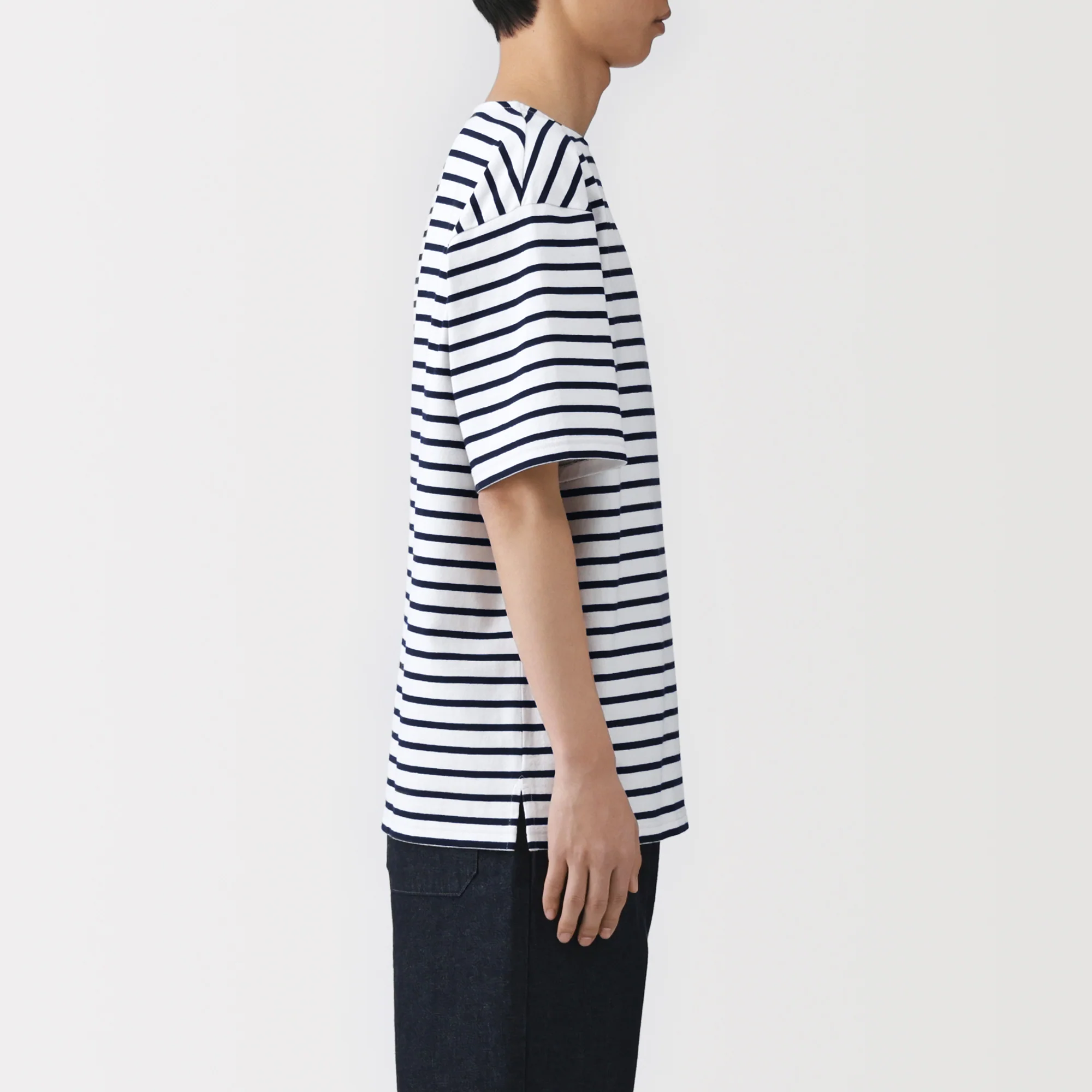 Heavyweight Cotton Boatneck T-Shirt - Image 32