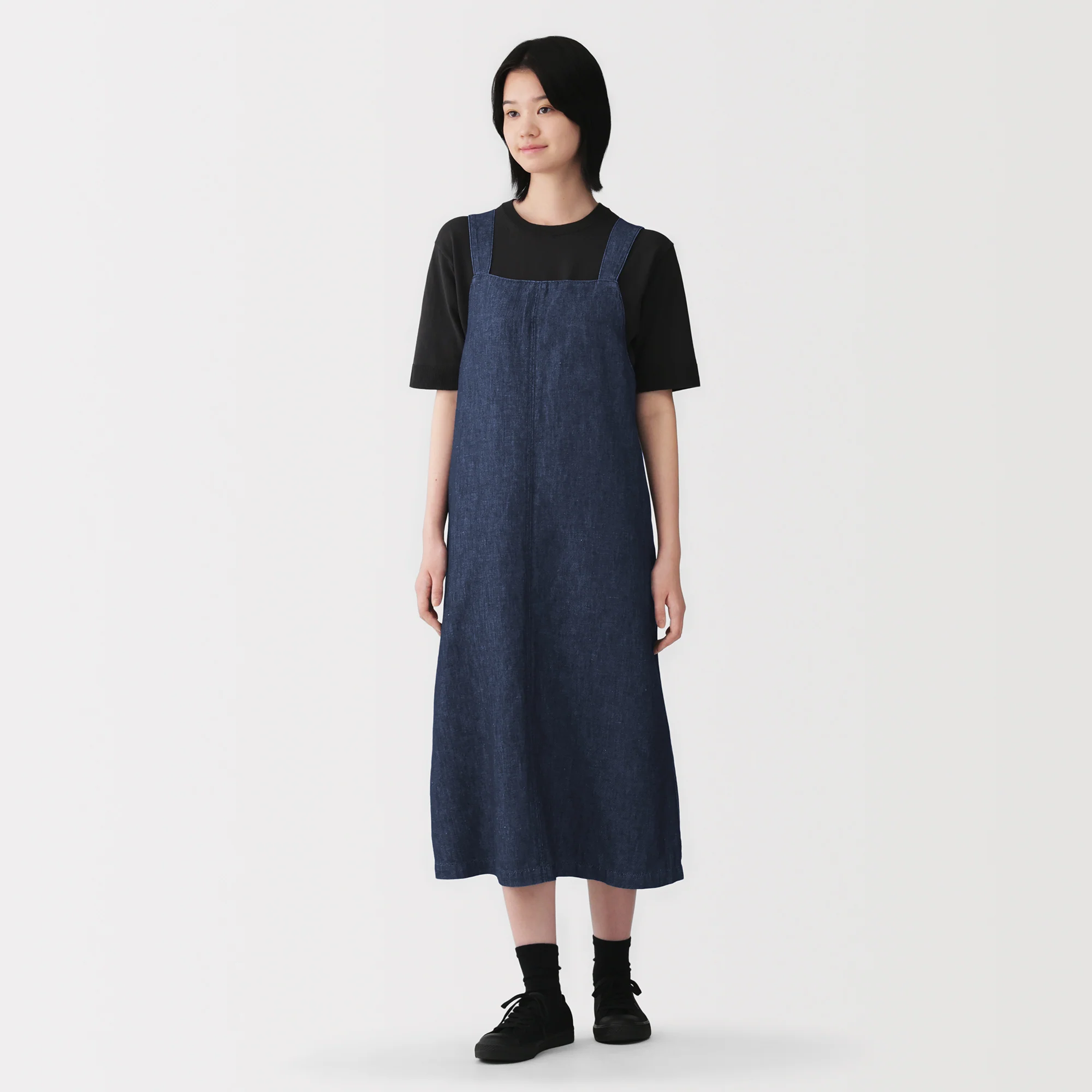 Hemp Blend Denim Jumper Skirt - Image 3