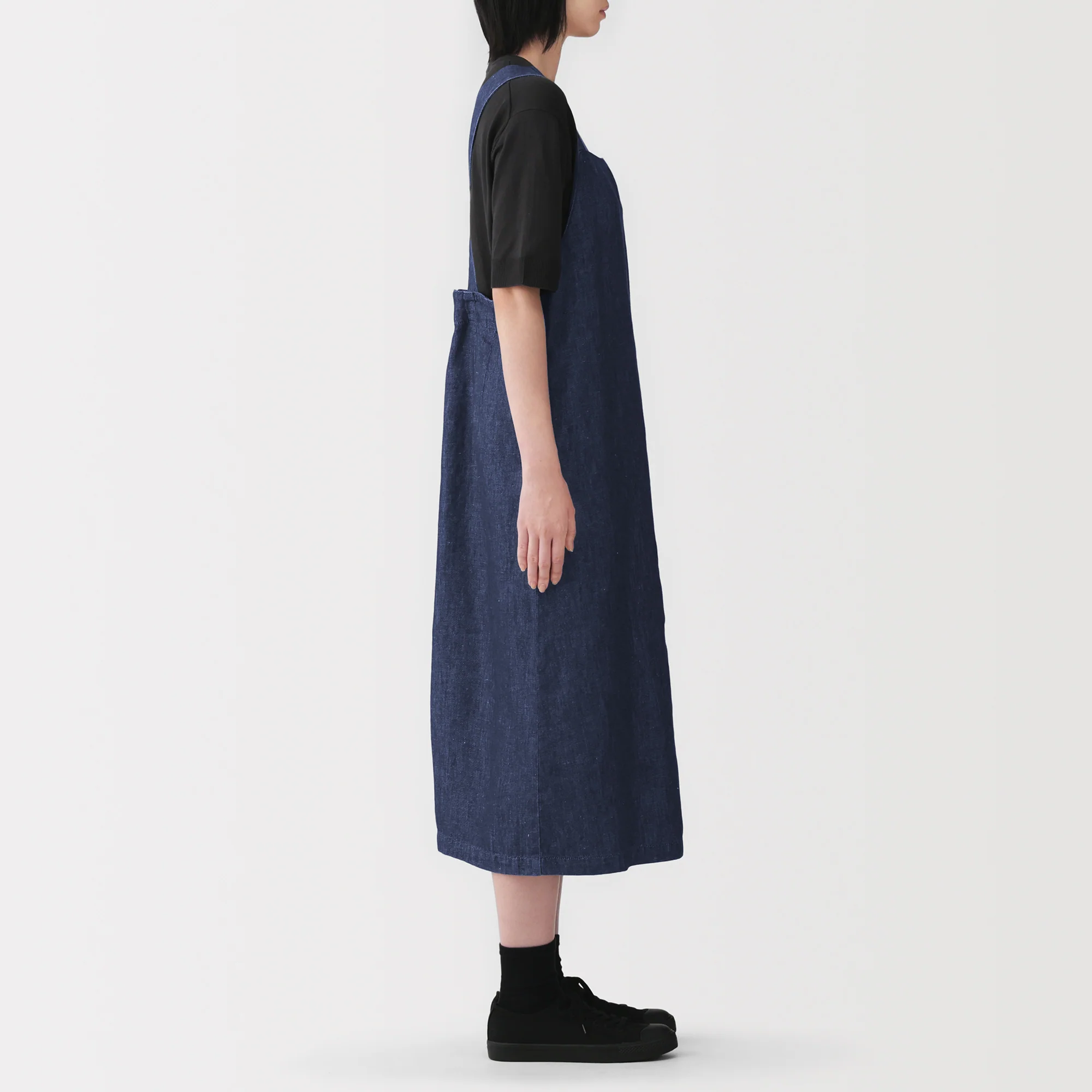Hemp Blend Denim Jumper Skirt - Image 4