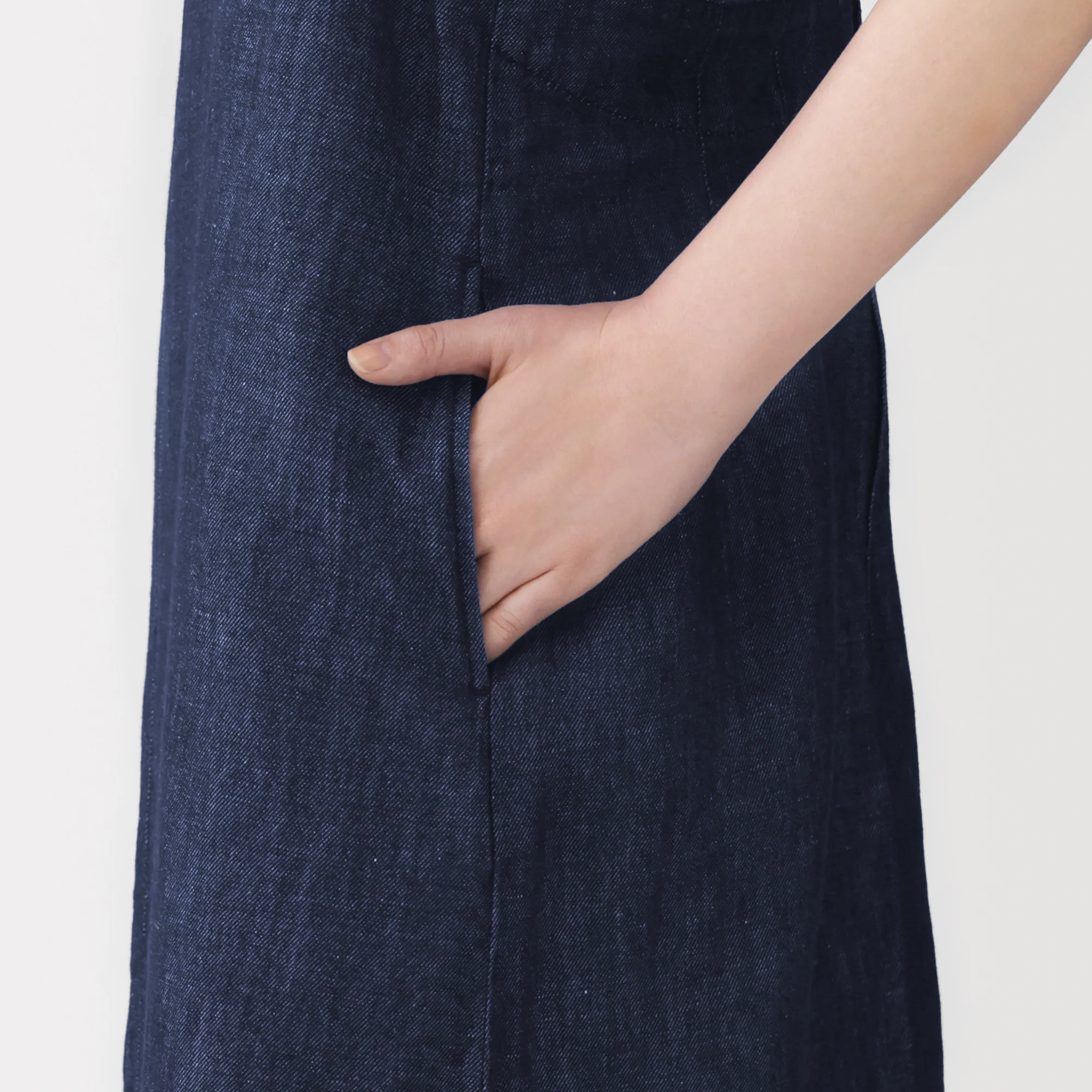 Hemp Blend Denim Jumper Skirt - Image 7