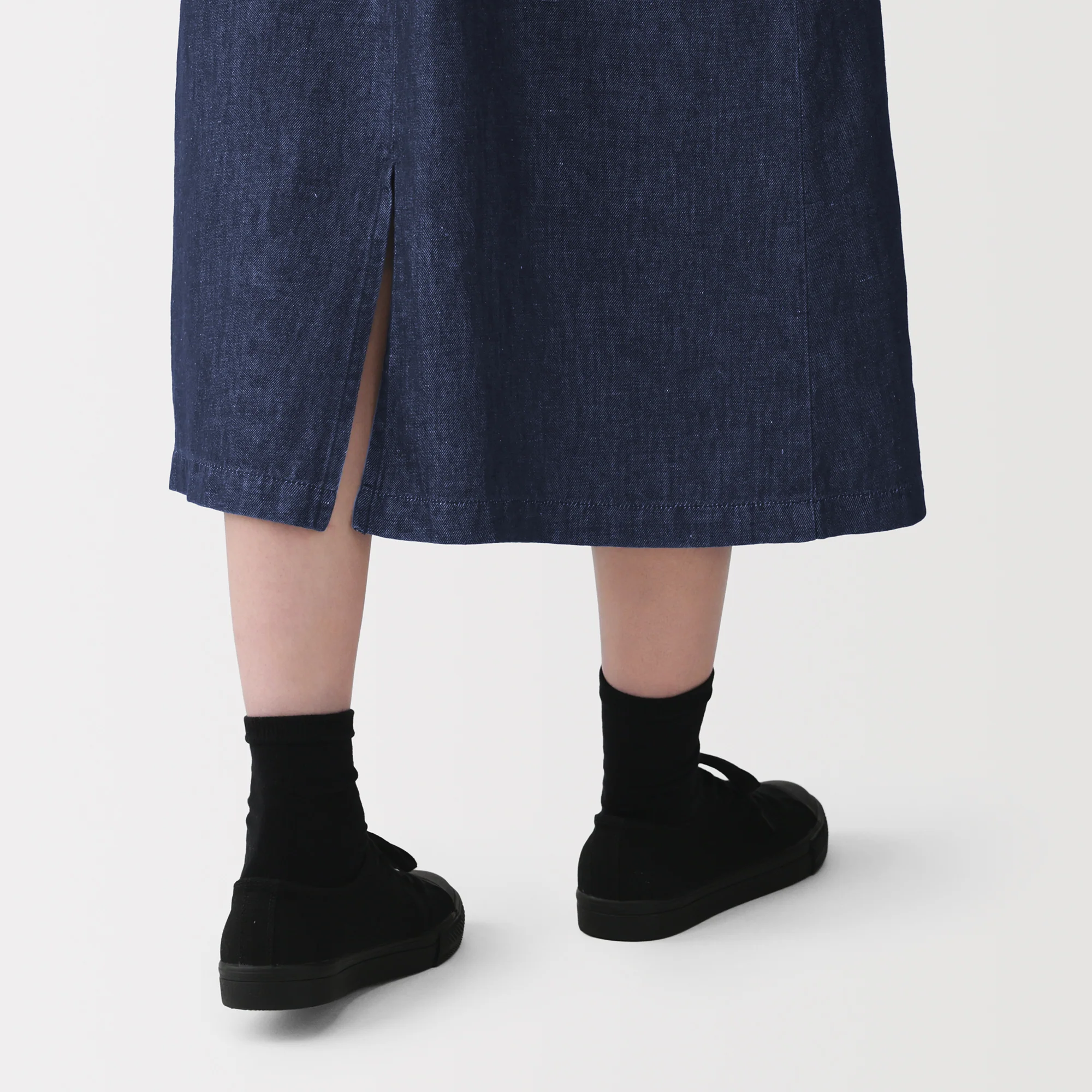 Hemp Blend Denim Jumper Skirt - Image 8