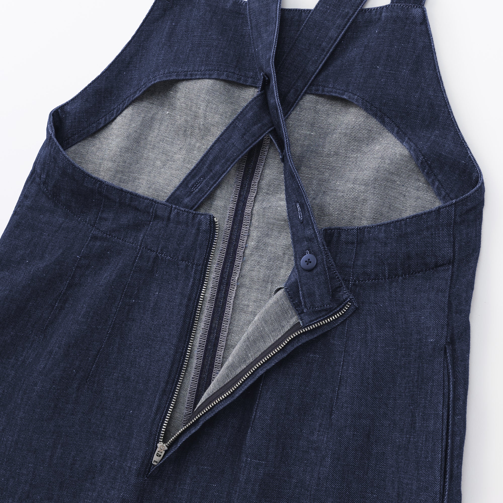 Hemp Blend Denim Jumper Skirt - Image 9