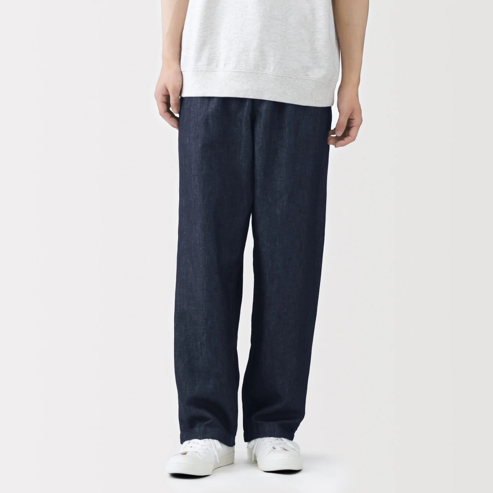 Hemp Blend Denim Straight Pants - Image 3