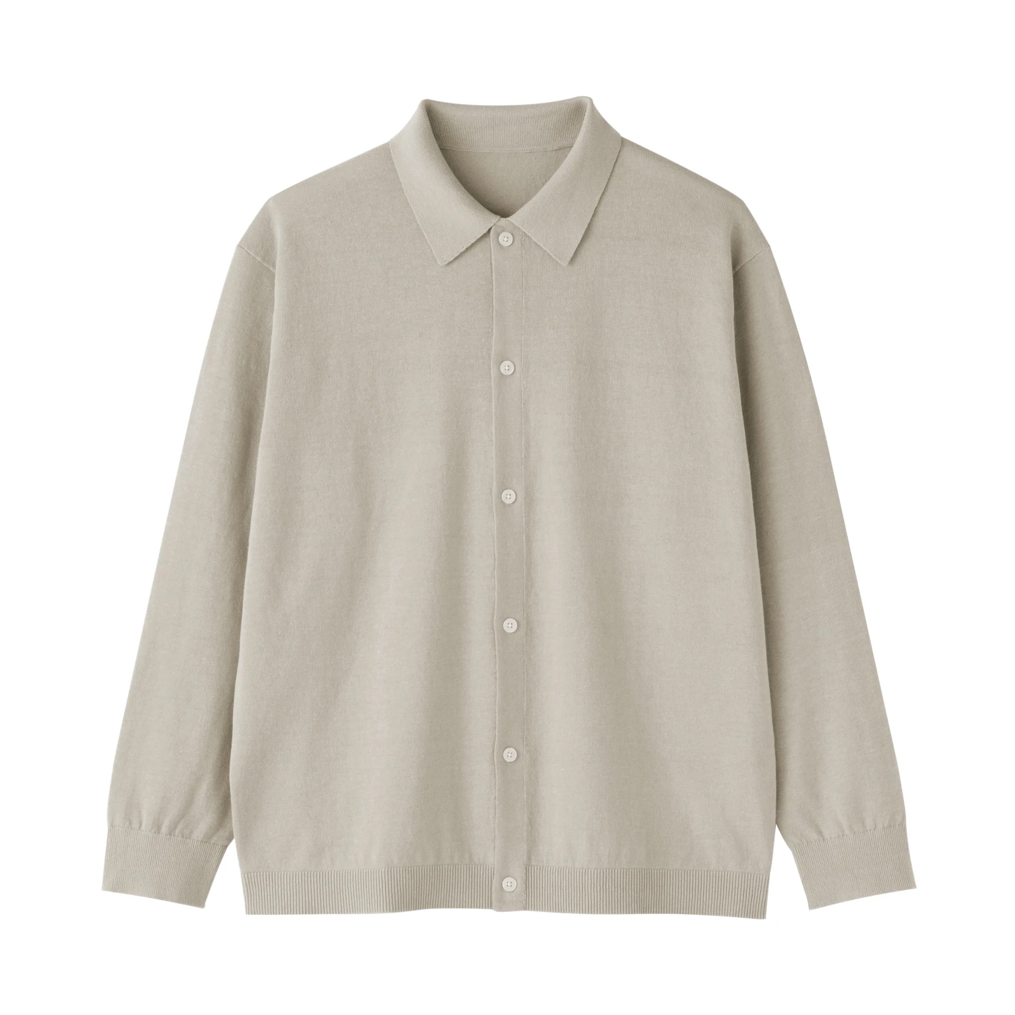 Hemp Blend Knit Shirt Cardigan - Image 16