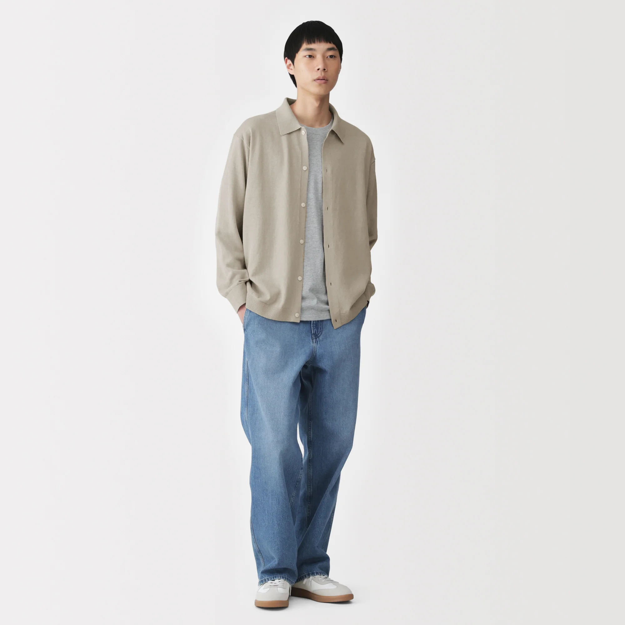Hemp Blend Knit Shirt Cardigan - Image 18