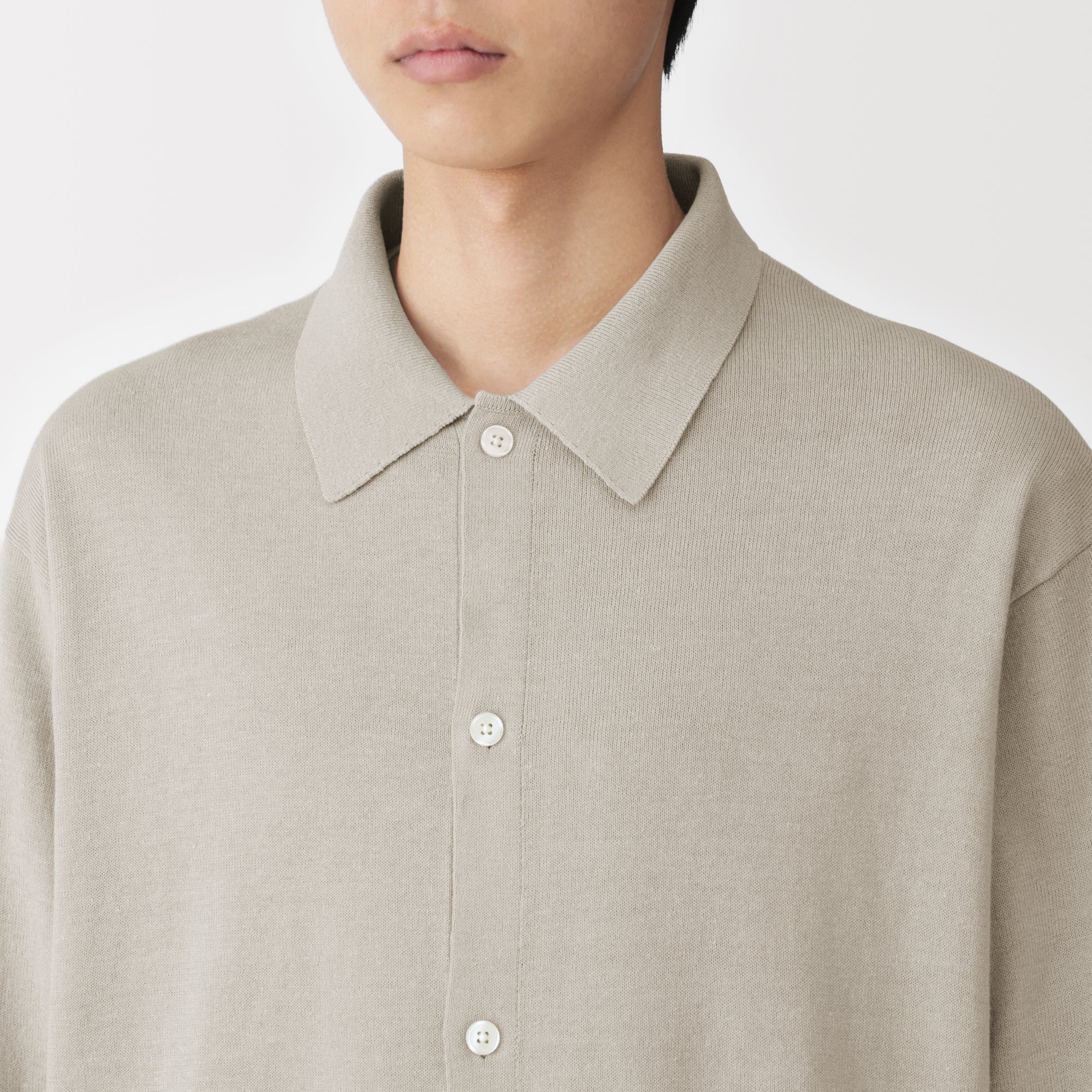 Hemp Blend Knit Shirt Cardigan - Image 21