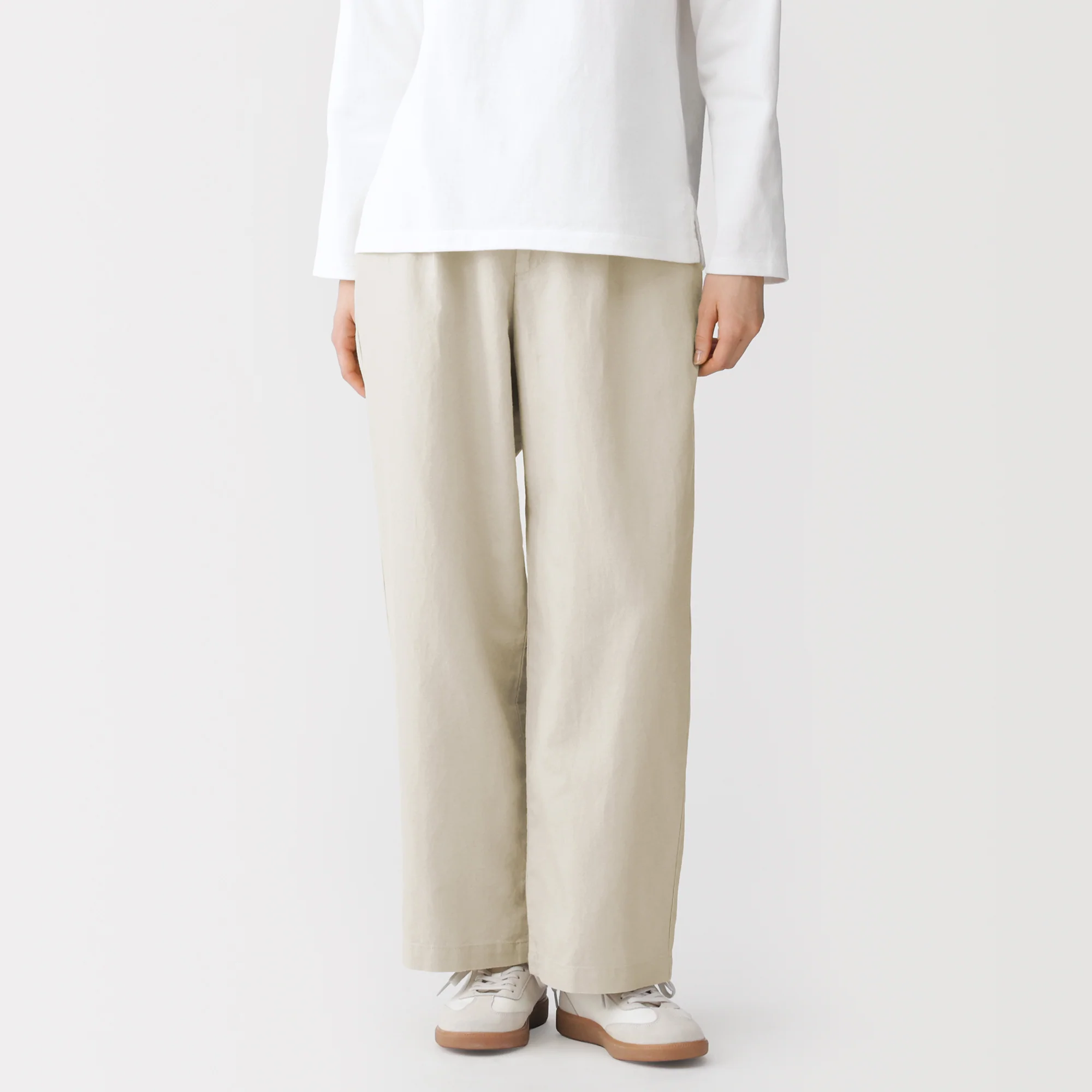 Hemp Blend Twill Straight Pants - Image 3