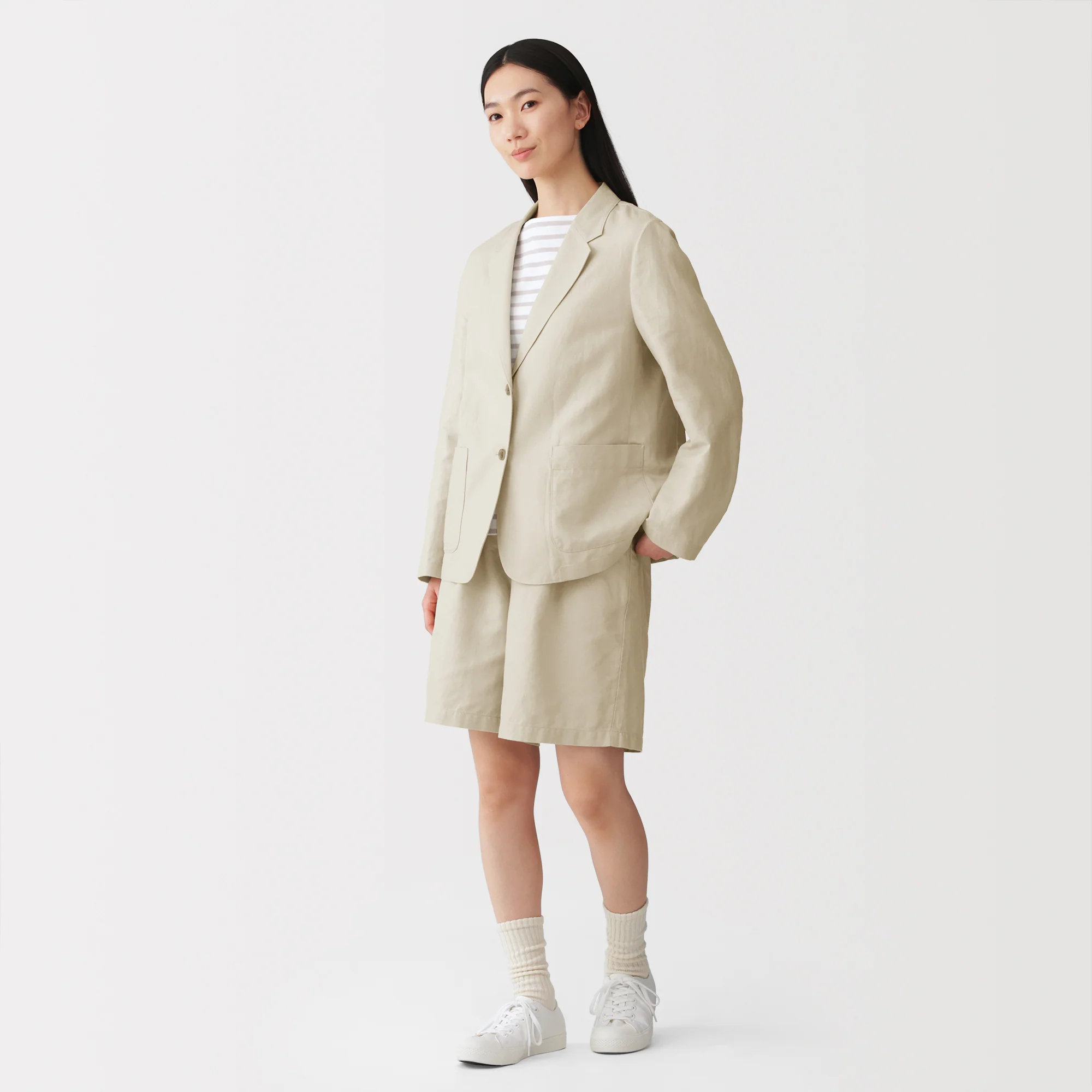 Hemp Blend Twill Tailored Jacket - Image 12