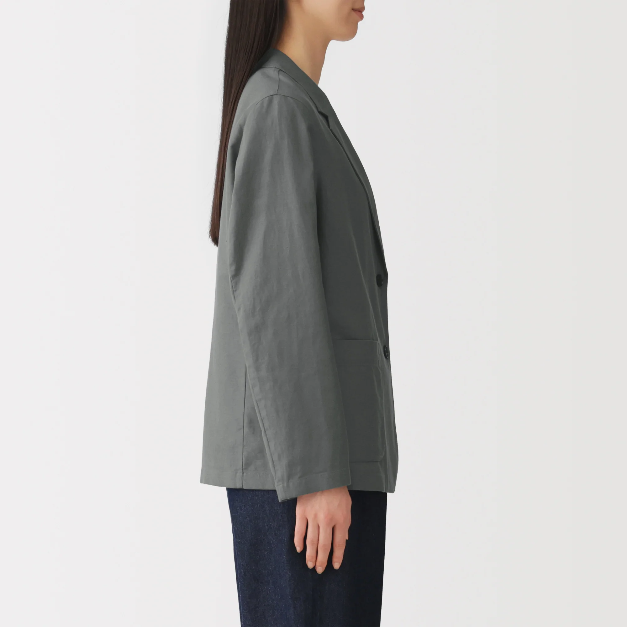 Hemp Blend Twill Tailored Jacket - Image 13