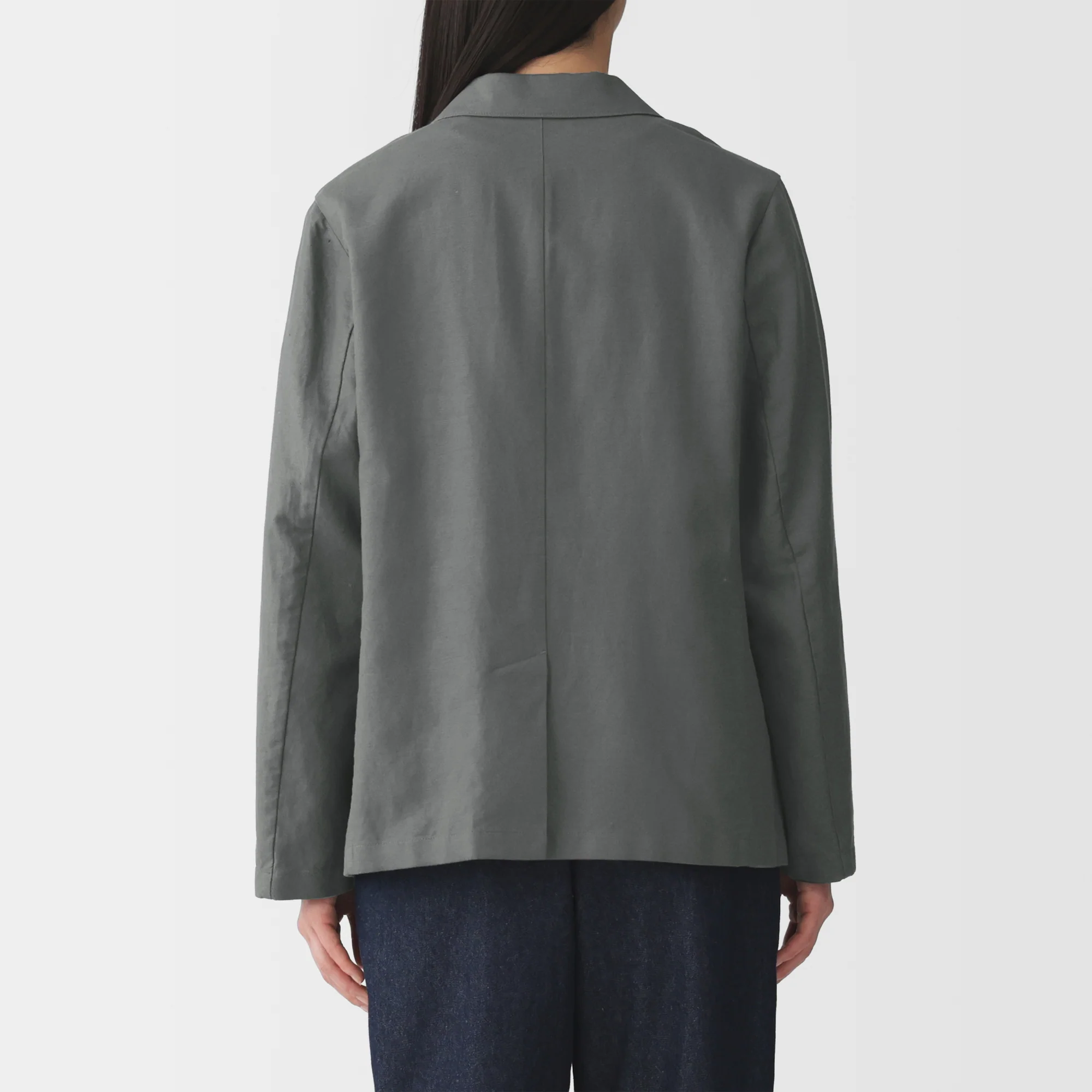 Hemp Blend Twill Tailored Jacket - Image 6