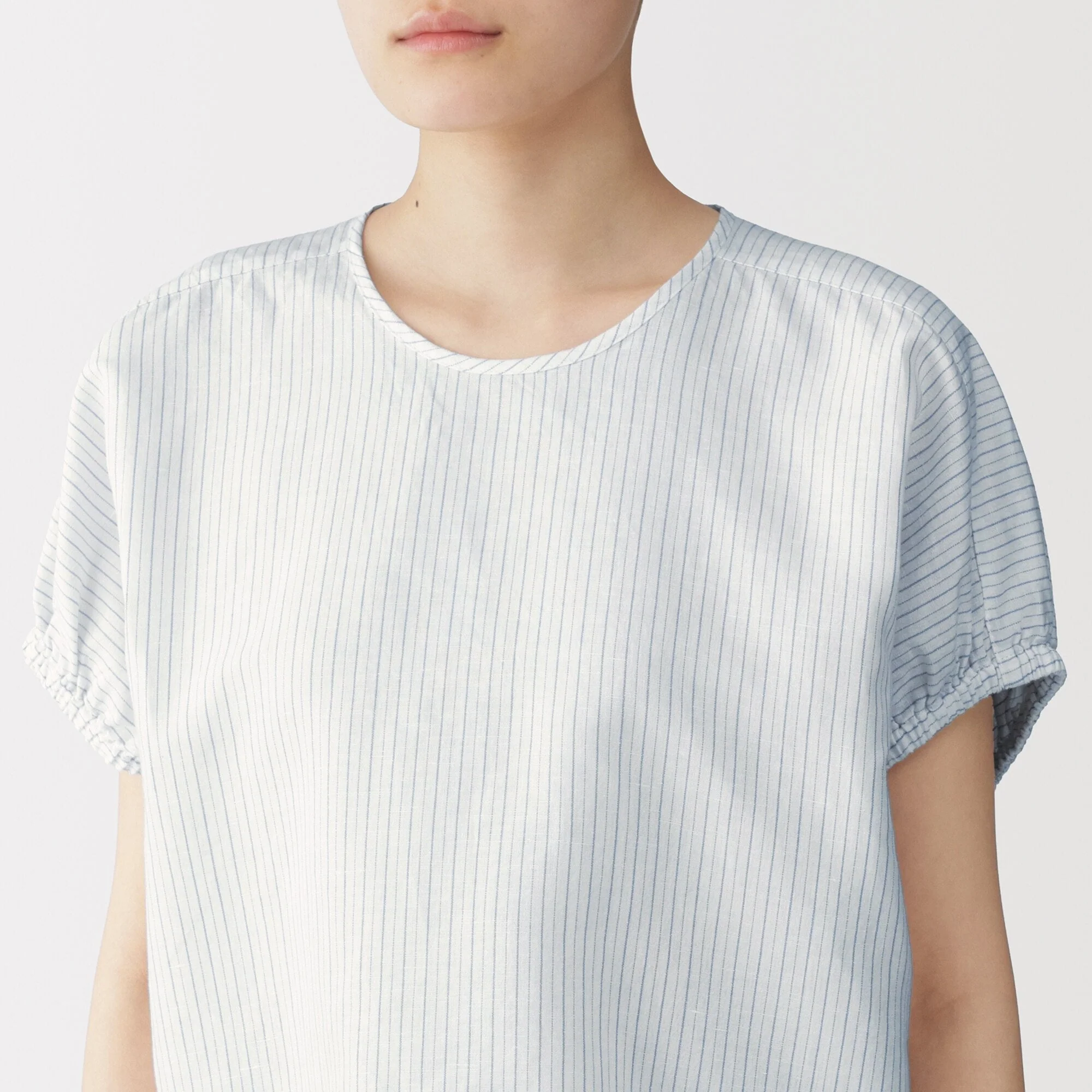 Hemp Cotton Gather Sleeve Blouse - Image 16