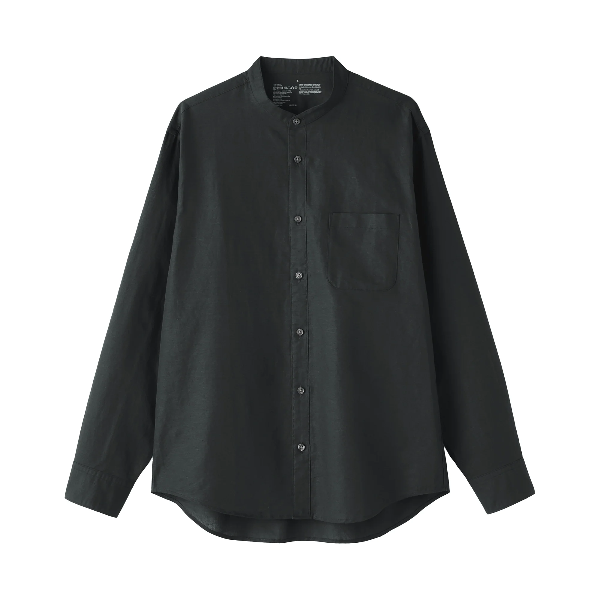 Hemp Cotton Stand Collar Shirt - Image 11