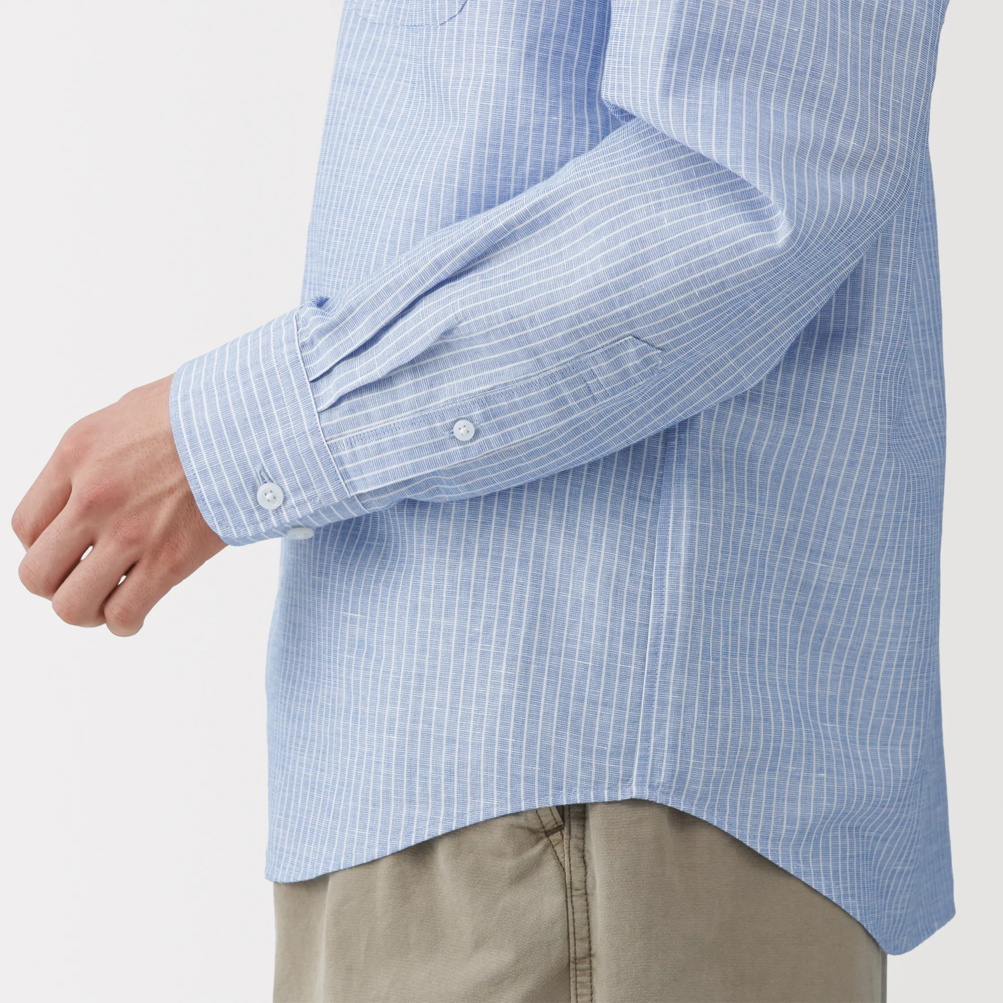 Hemp Cotton Stand Collar Shirt - Image 17