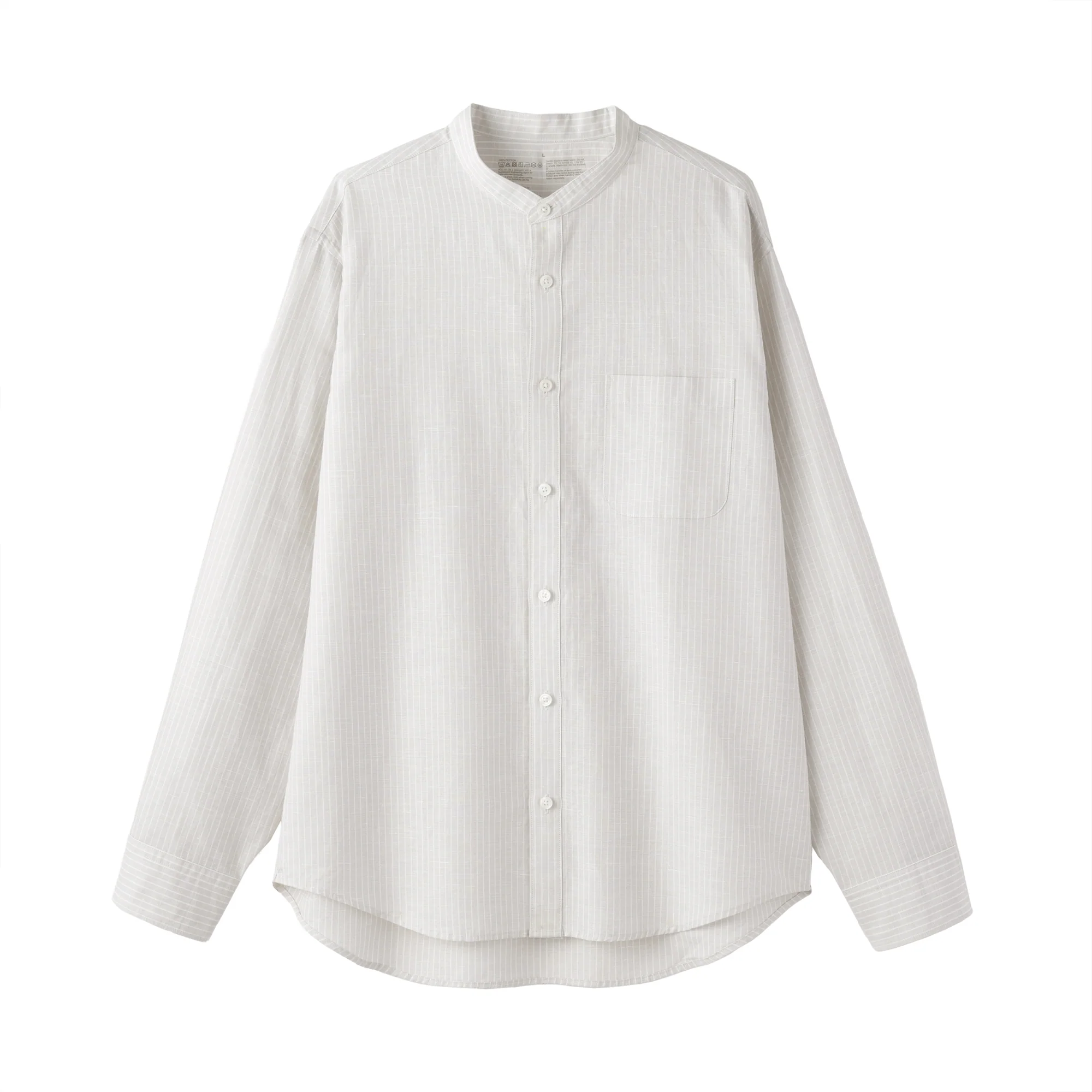 Hemp Cotton Stand Collar Shirt - Image 29