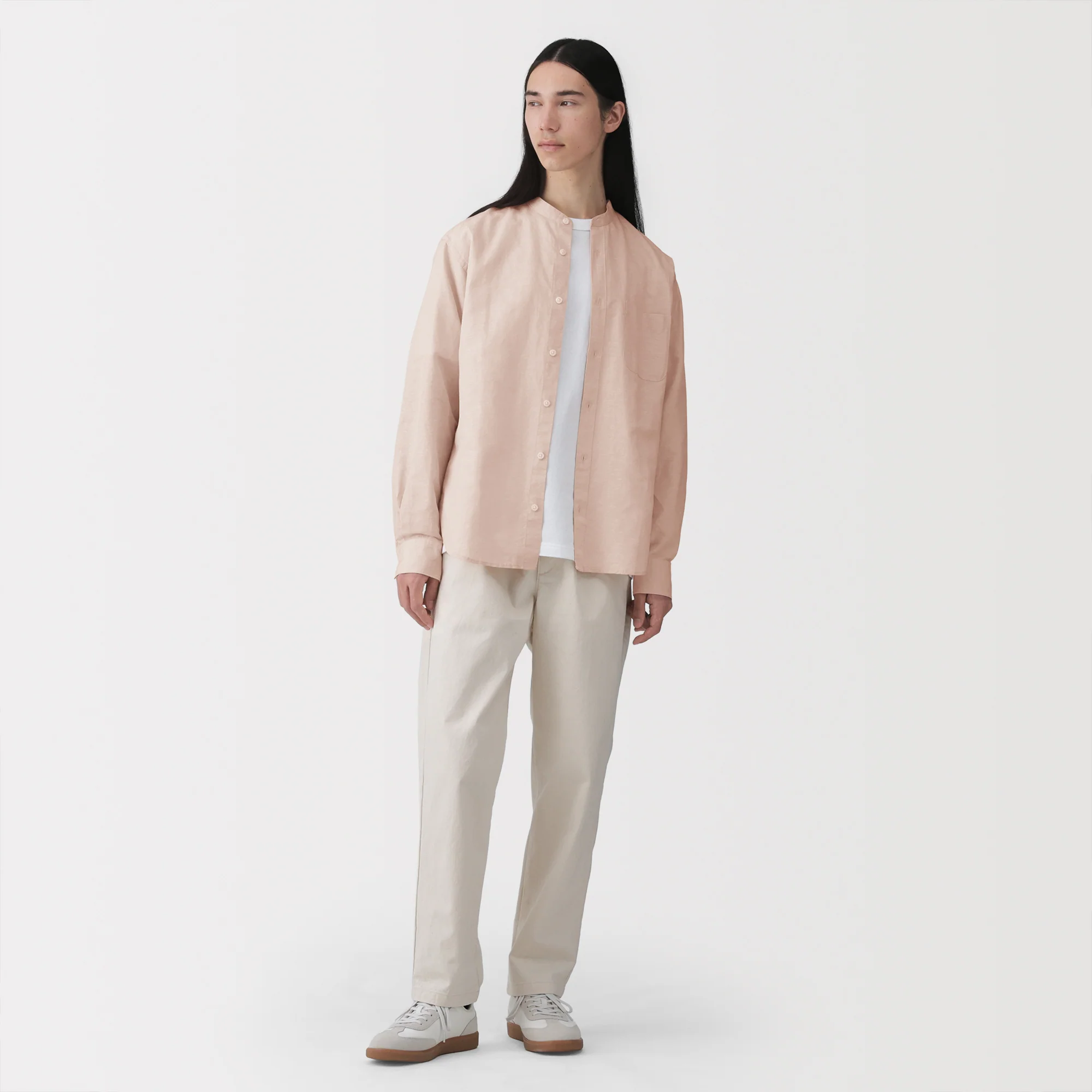 Hemp Cotton Stand Collar Shirt - Image 4