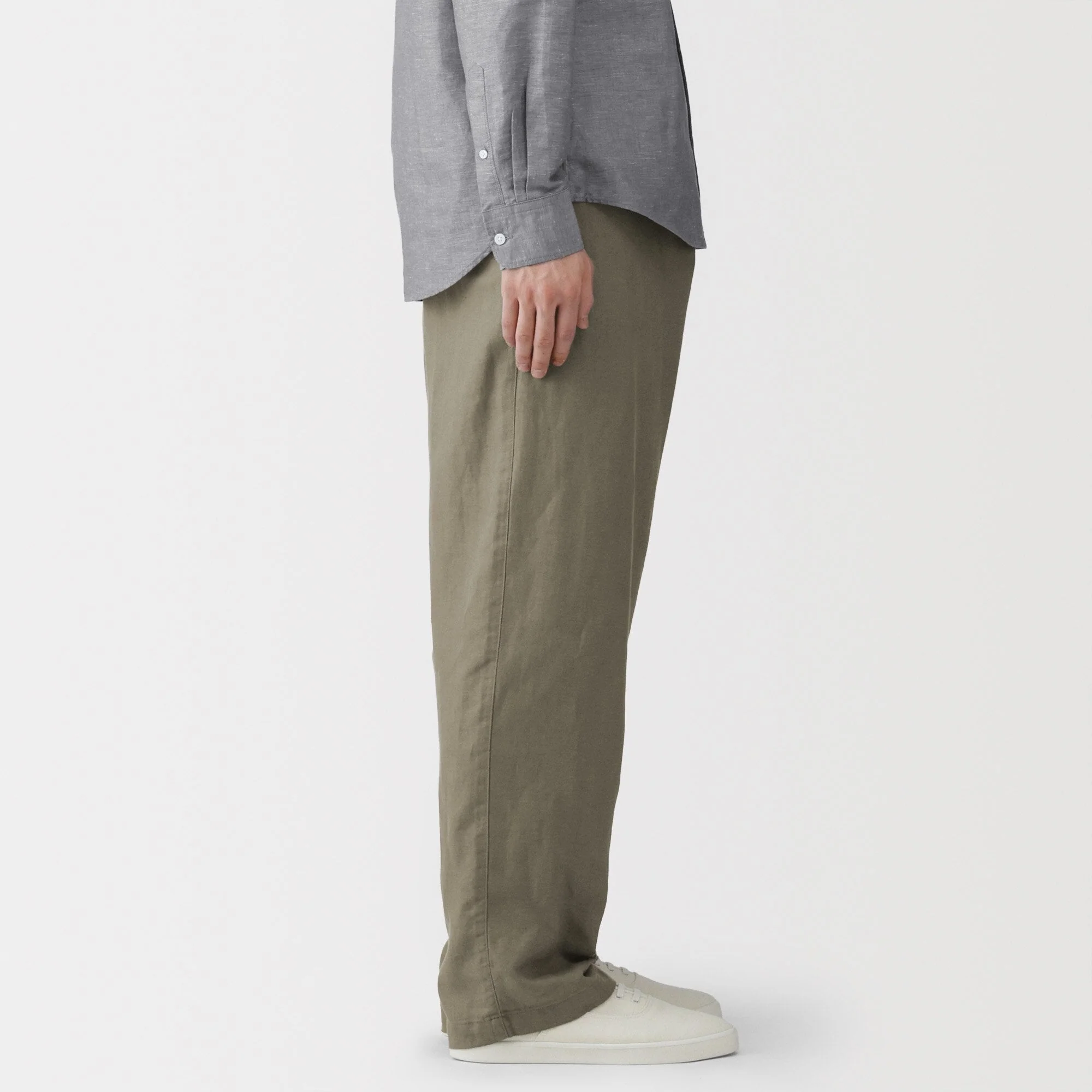 Hemp Cotton Twill Straight Pants - Image 13