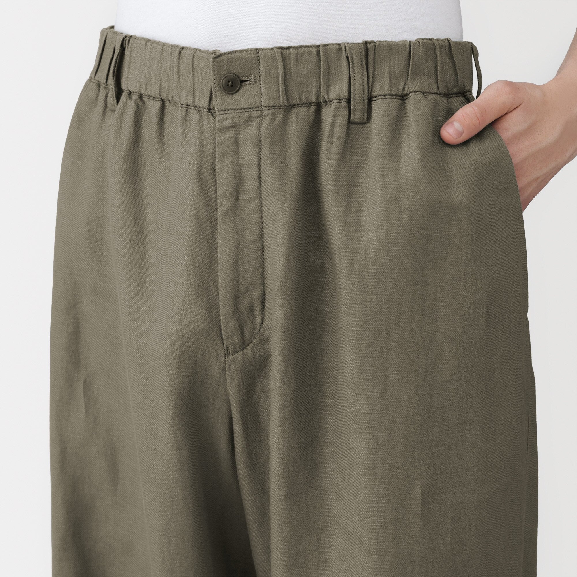 Hemp Cotton Twill Straight Pants - Image 15