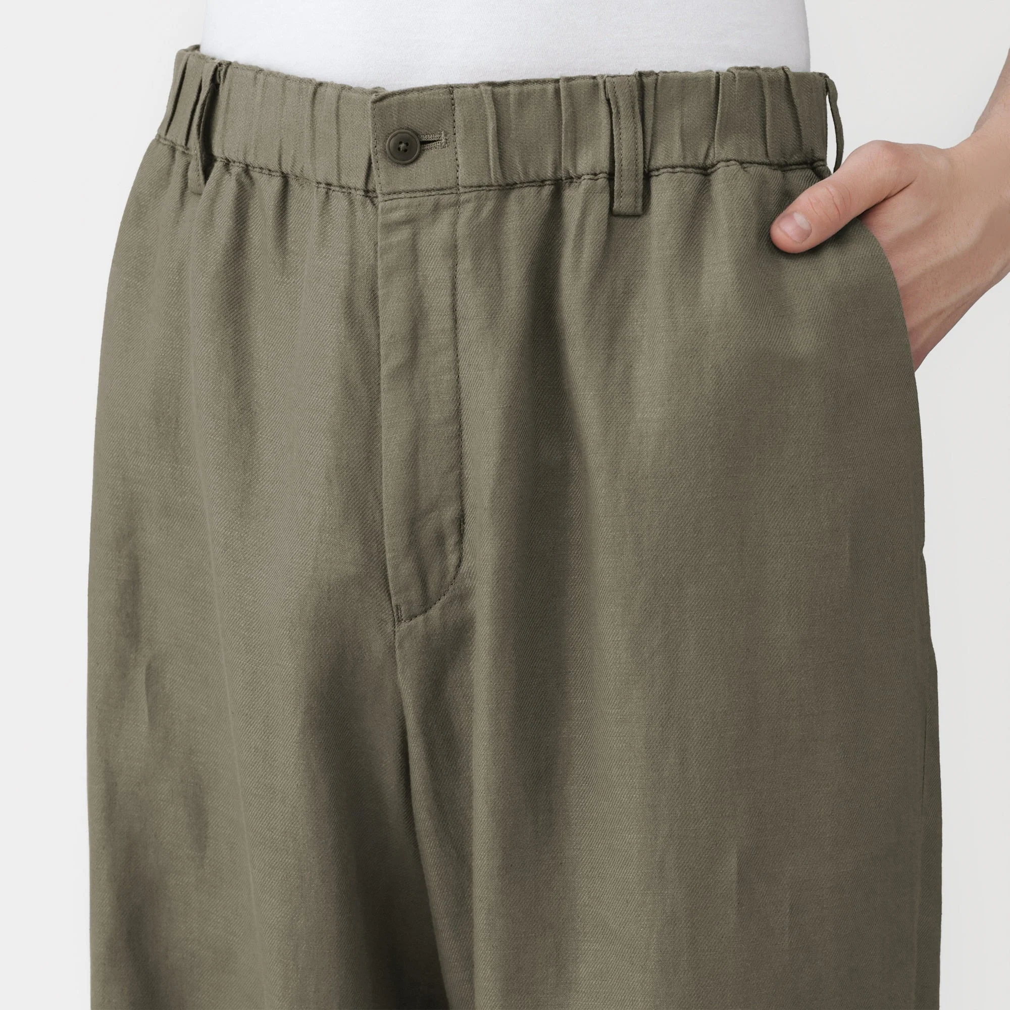 Hemp Cotton Twill Straight Pants - Image 24
