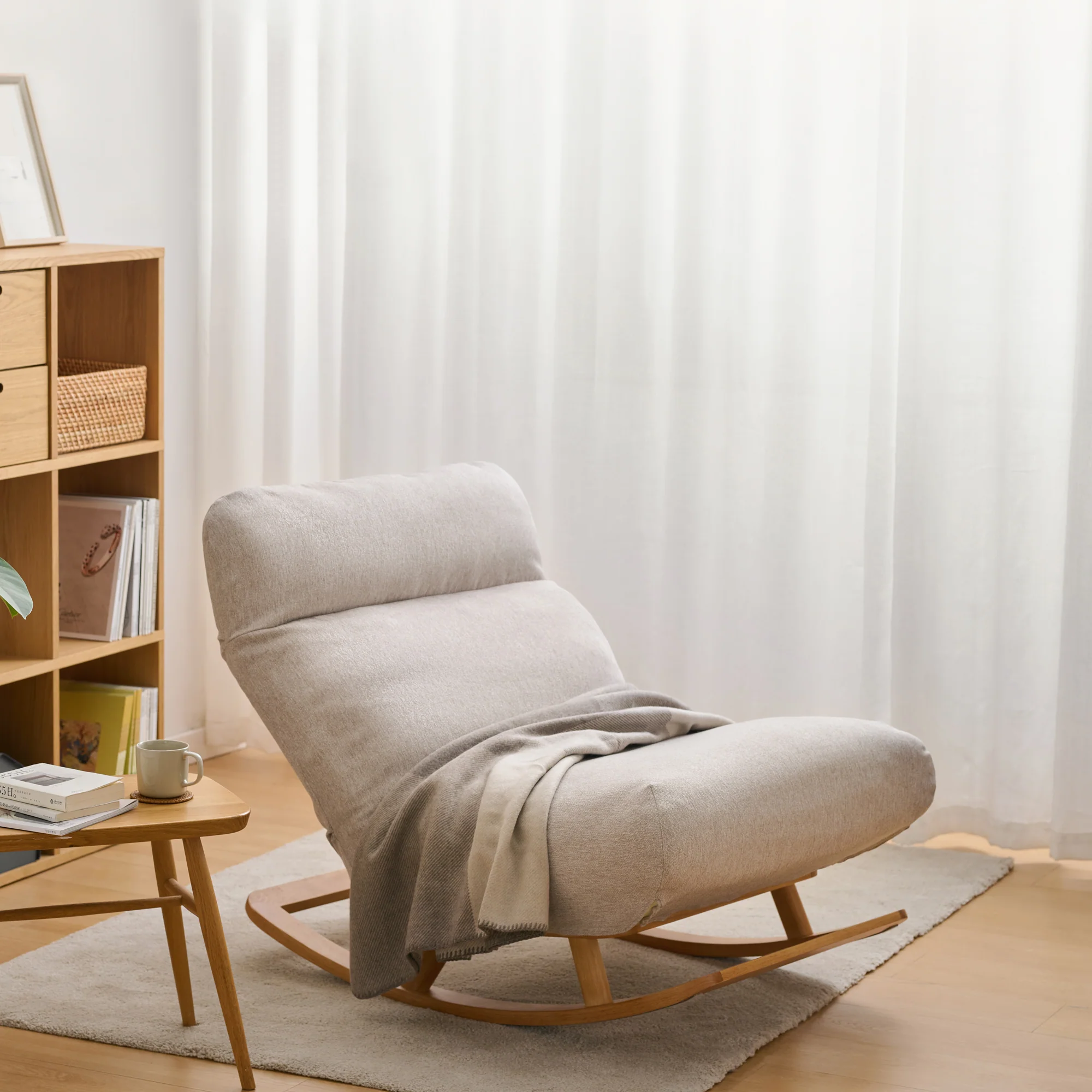 [HD] High Back Cushioned Sofa Rocking Chair - Image 12