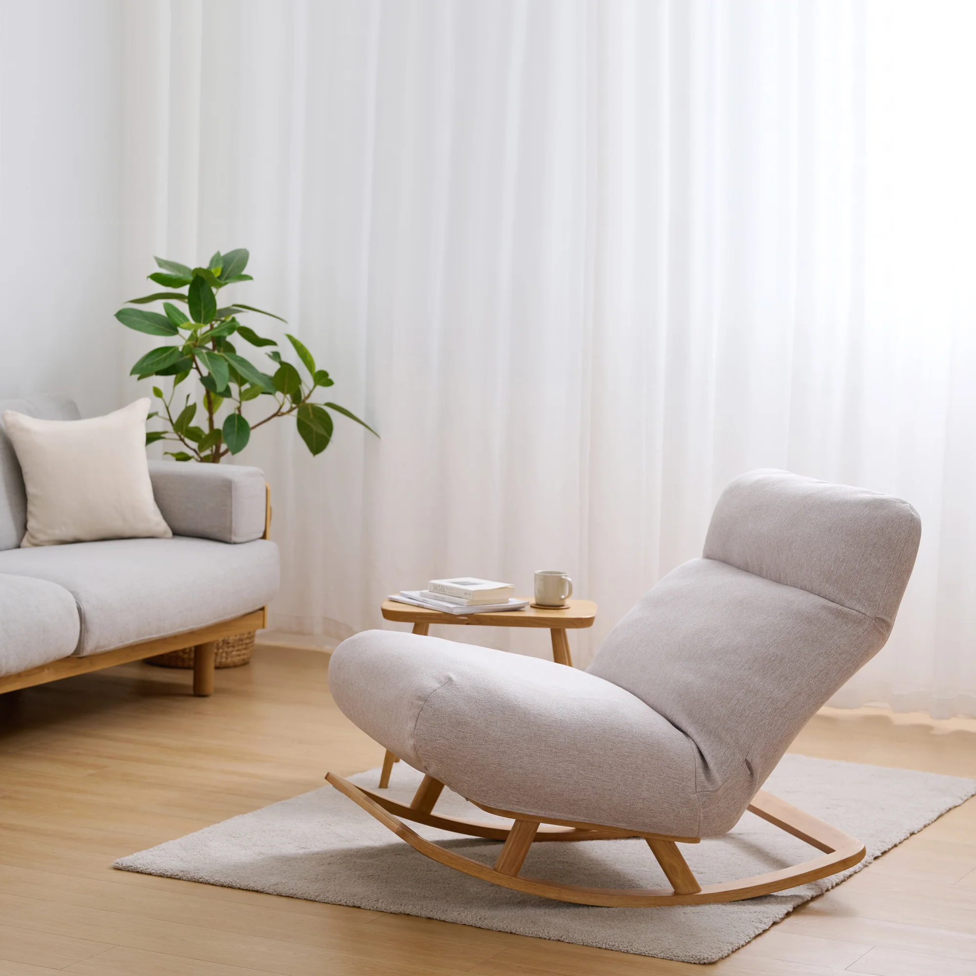 [HD] High Back Cushioned Sofa Rocking Chair - Image 2
