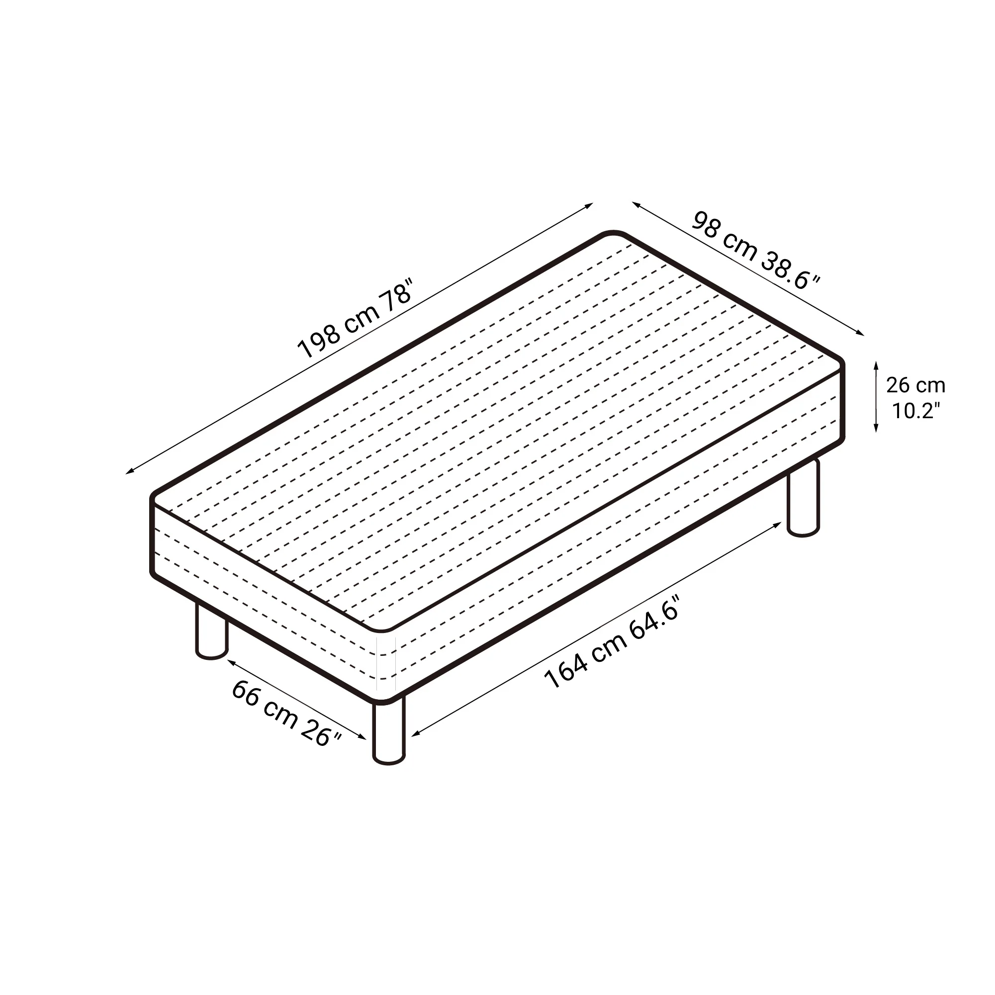 [HD] High Density Pocket Coil Mattress (Compatible With M8 Legs) - Image 16