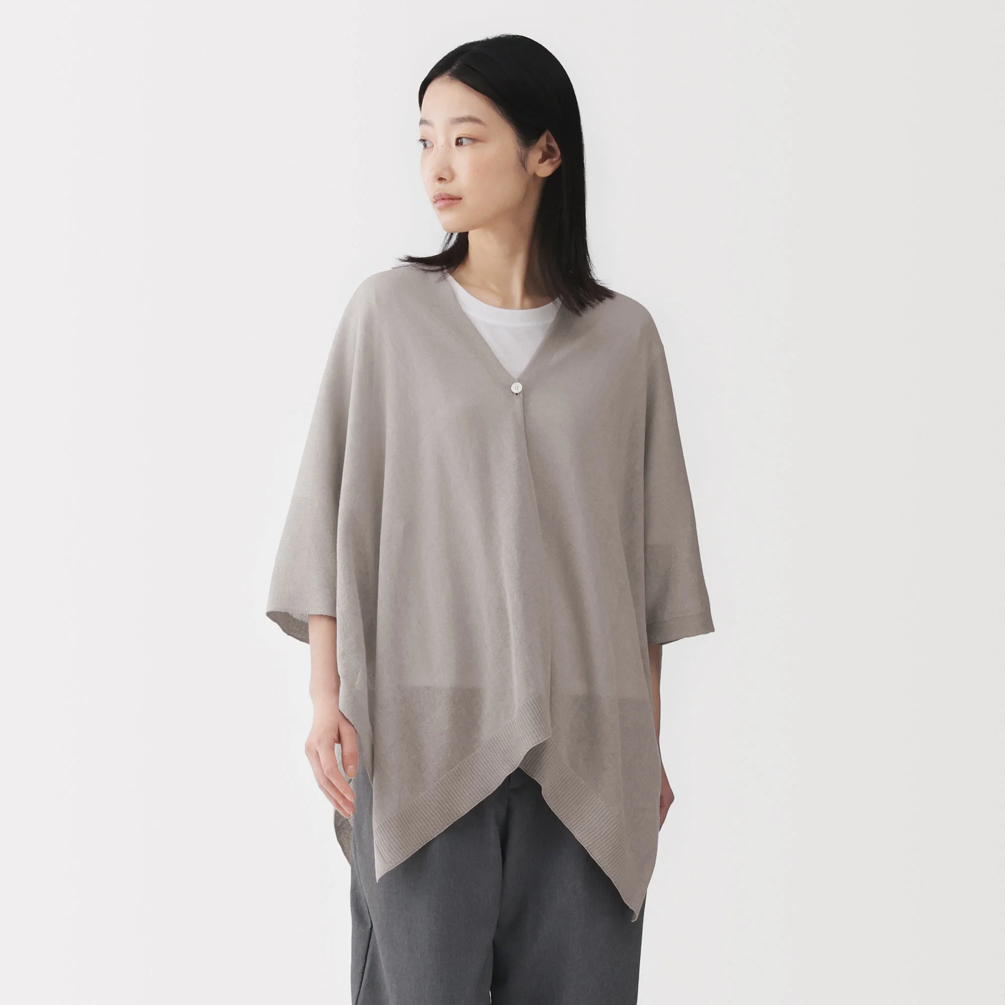 High-Twist Cotton Buttoned Bolero - Image 11
