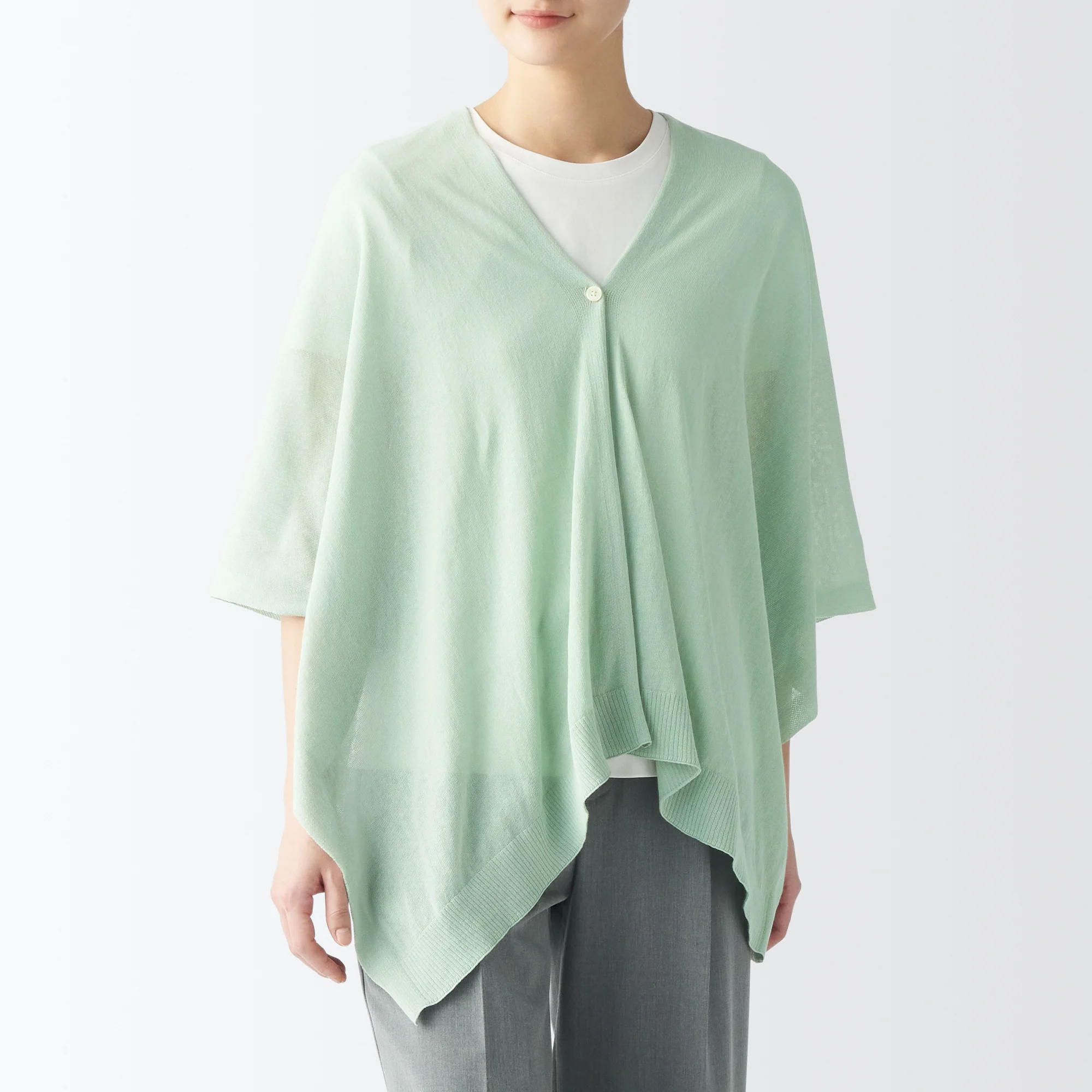 High-Twist Cotton Buttoned Bolero - Image 3