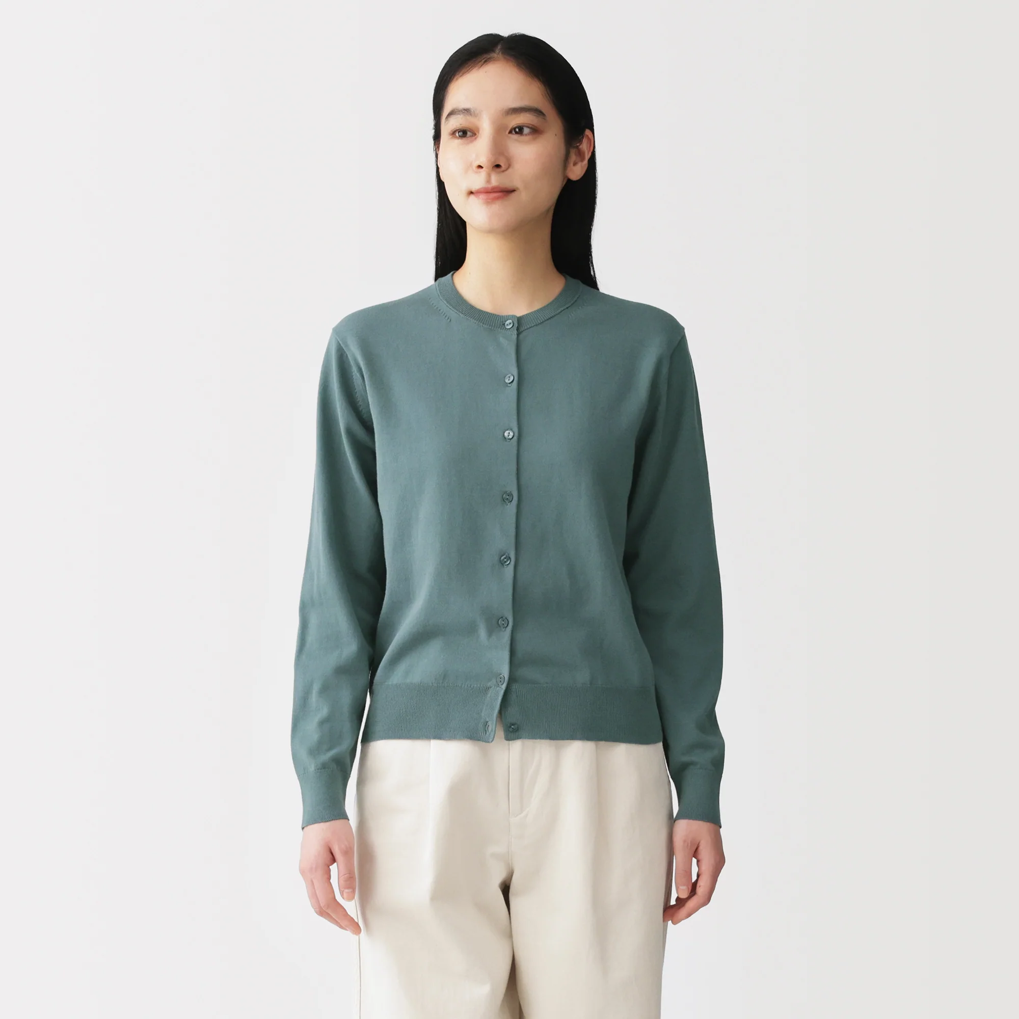 High-Twist Cotton Cardigan