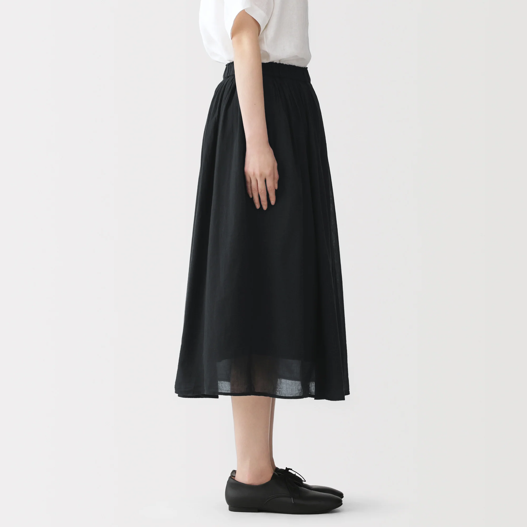 High-Twist Cotton Gathered Skirt - Image 25
