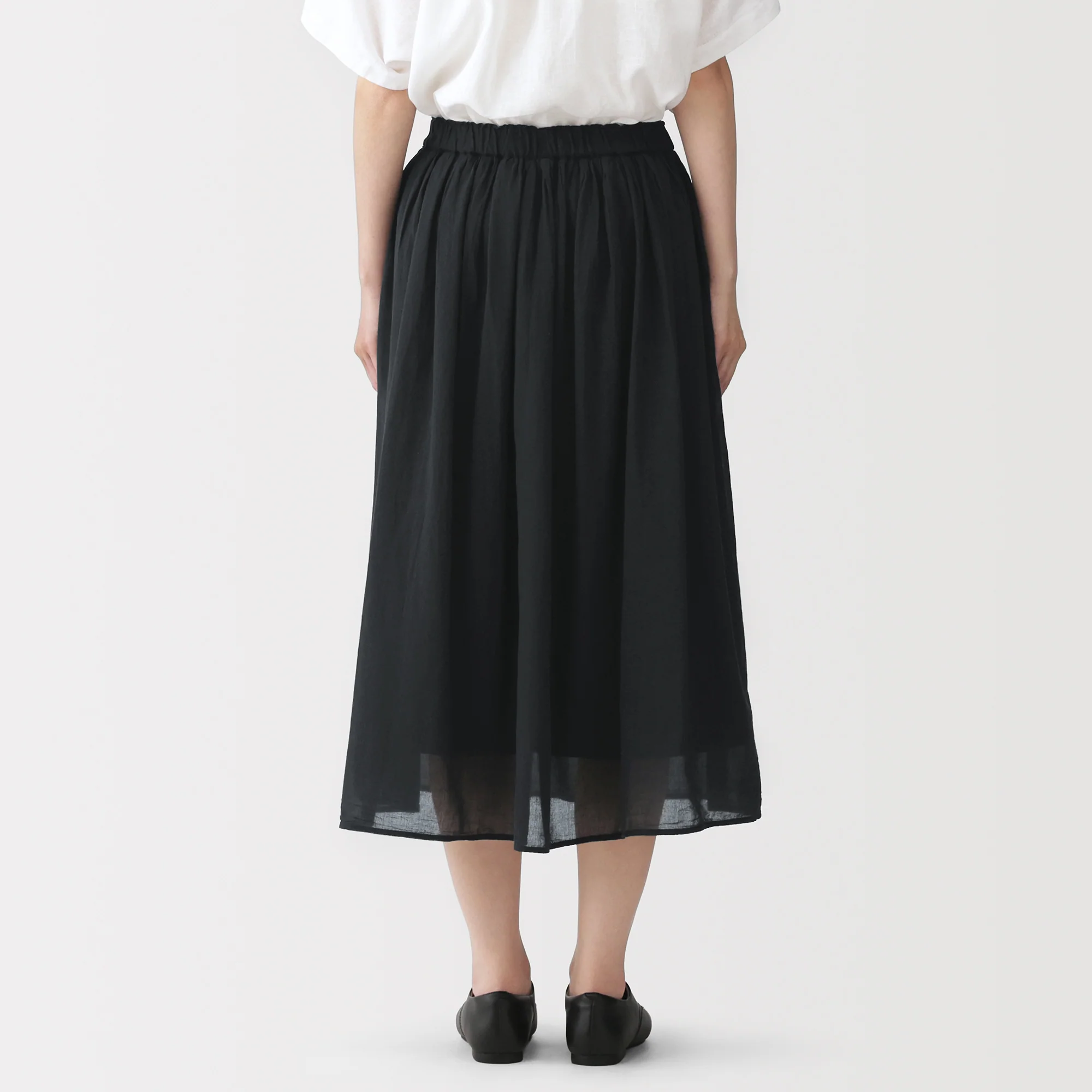 High-Twist Cotton Gathered Skirt - Image 36