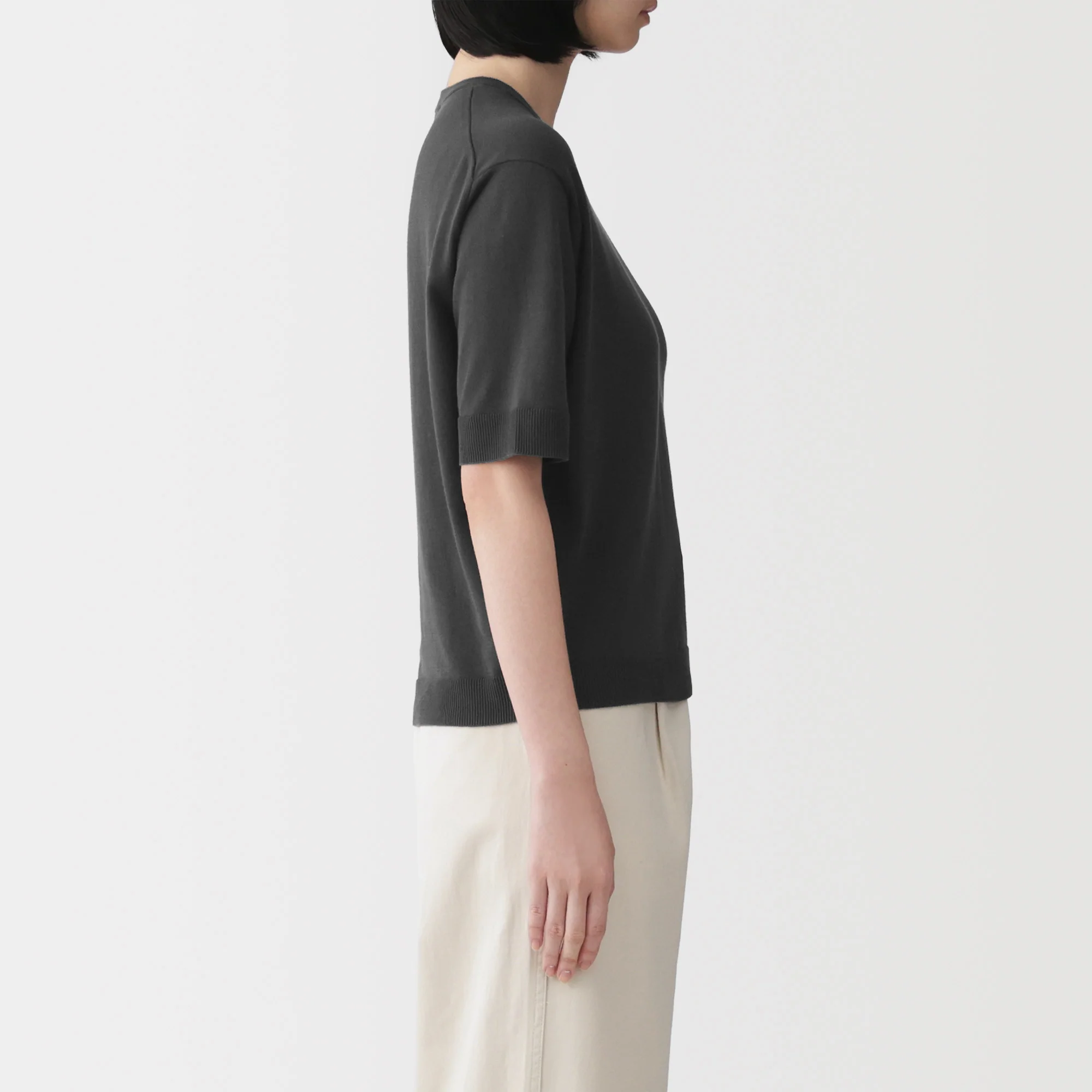 High-Twist Cotton Half Sleeve Sweater - Image 13