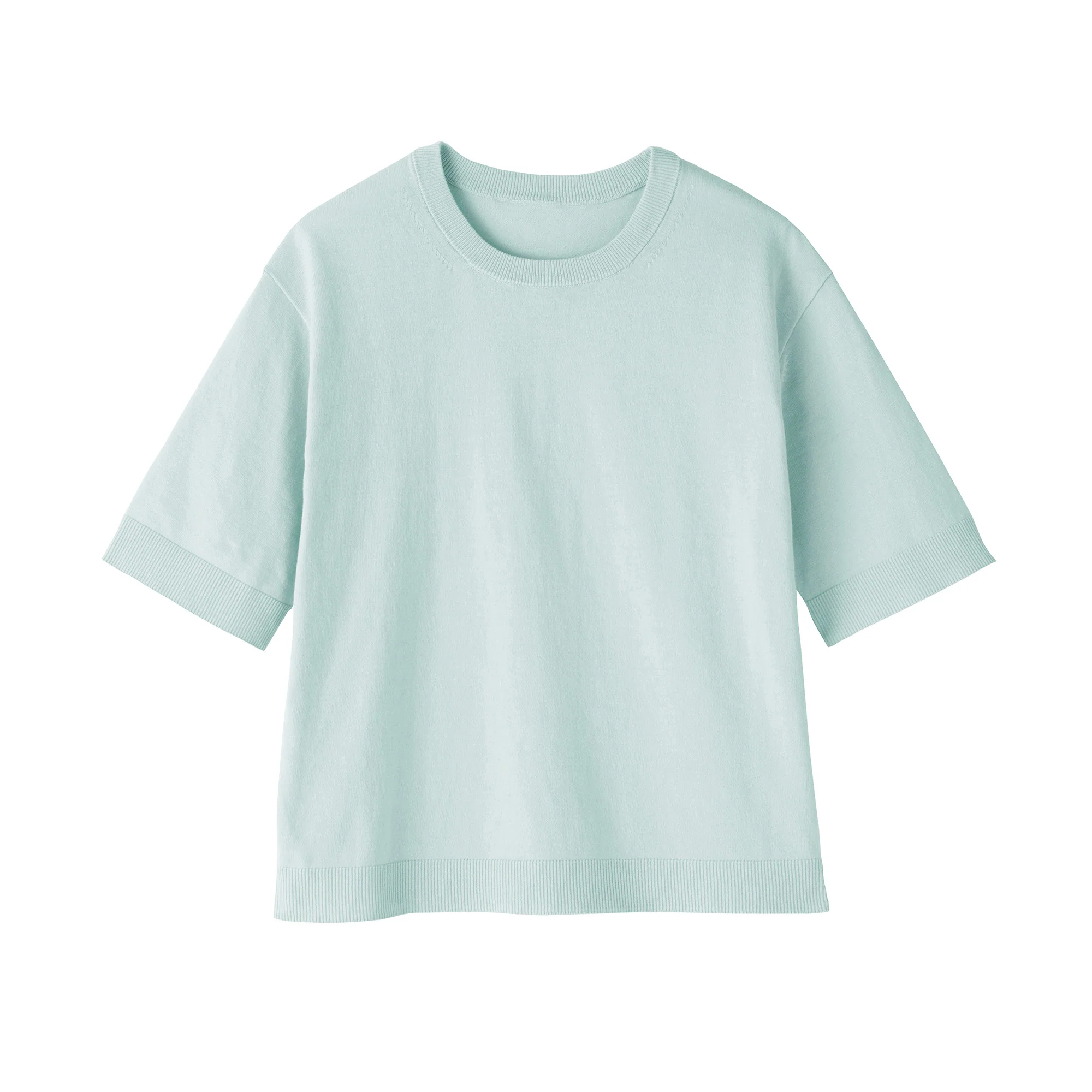 High-Twist Cotton Half Sleeve Sweater - Image 2