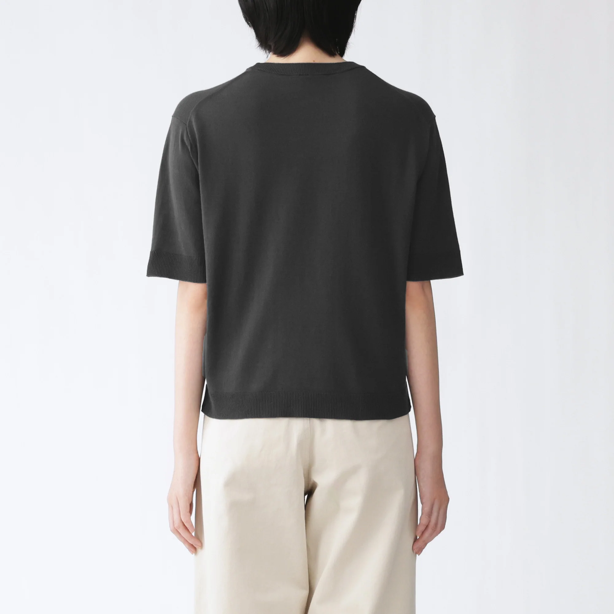High-Twist Cotton Half Sleeve Sweater - Image 30