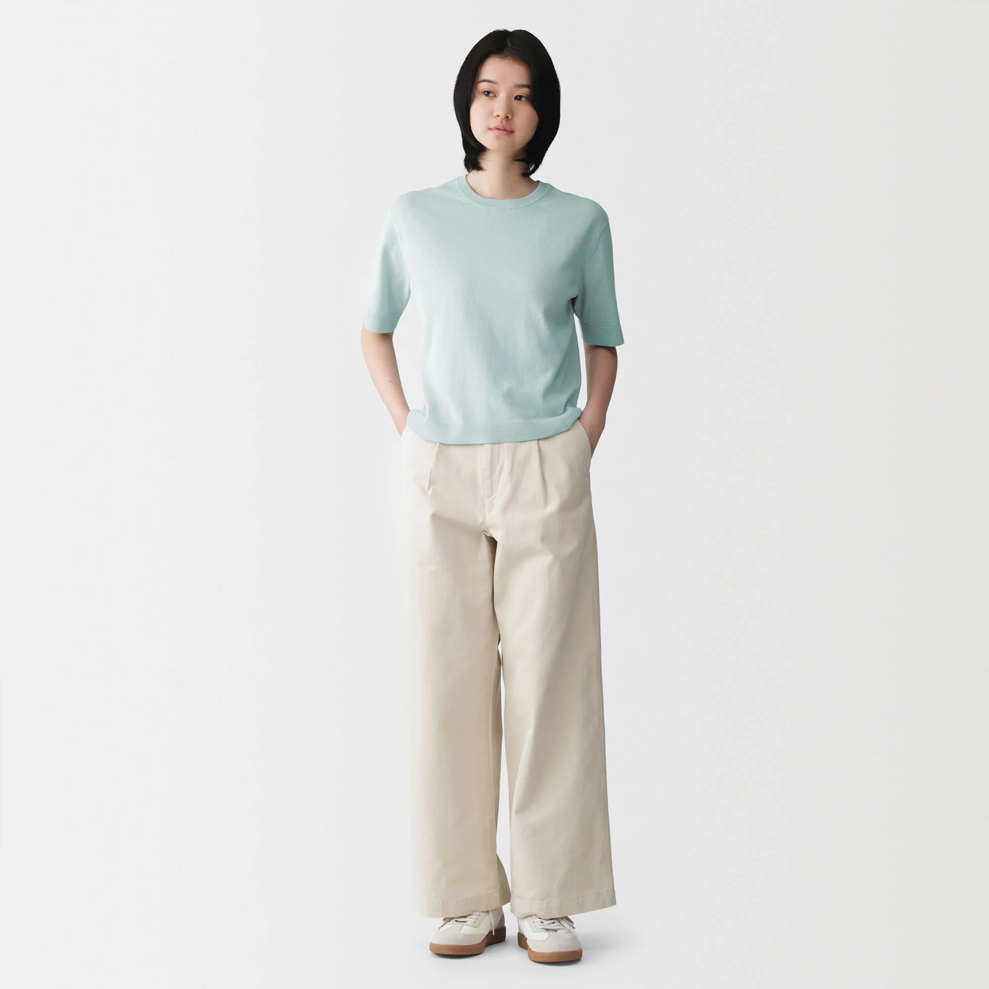 High-Twist Cotton Half Sleeve Sweater - Image 4