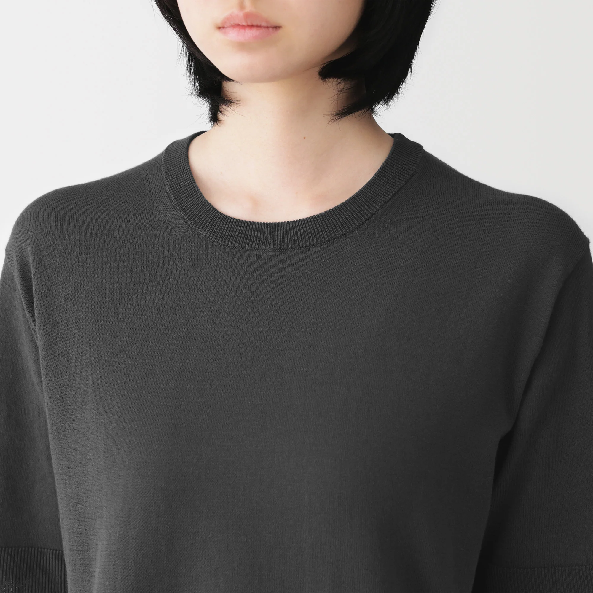 High-Twist Cotton Half Sleeve Sweater - Image 7