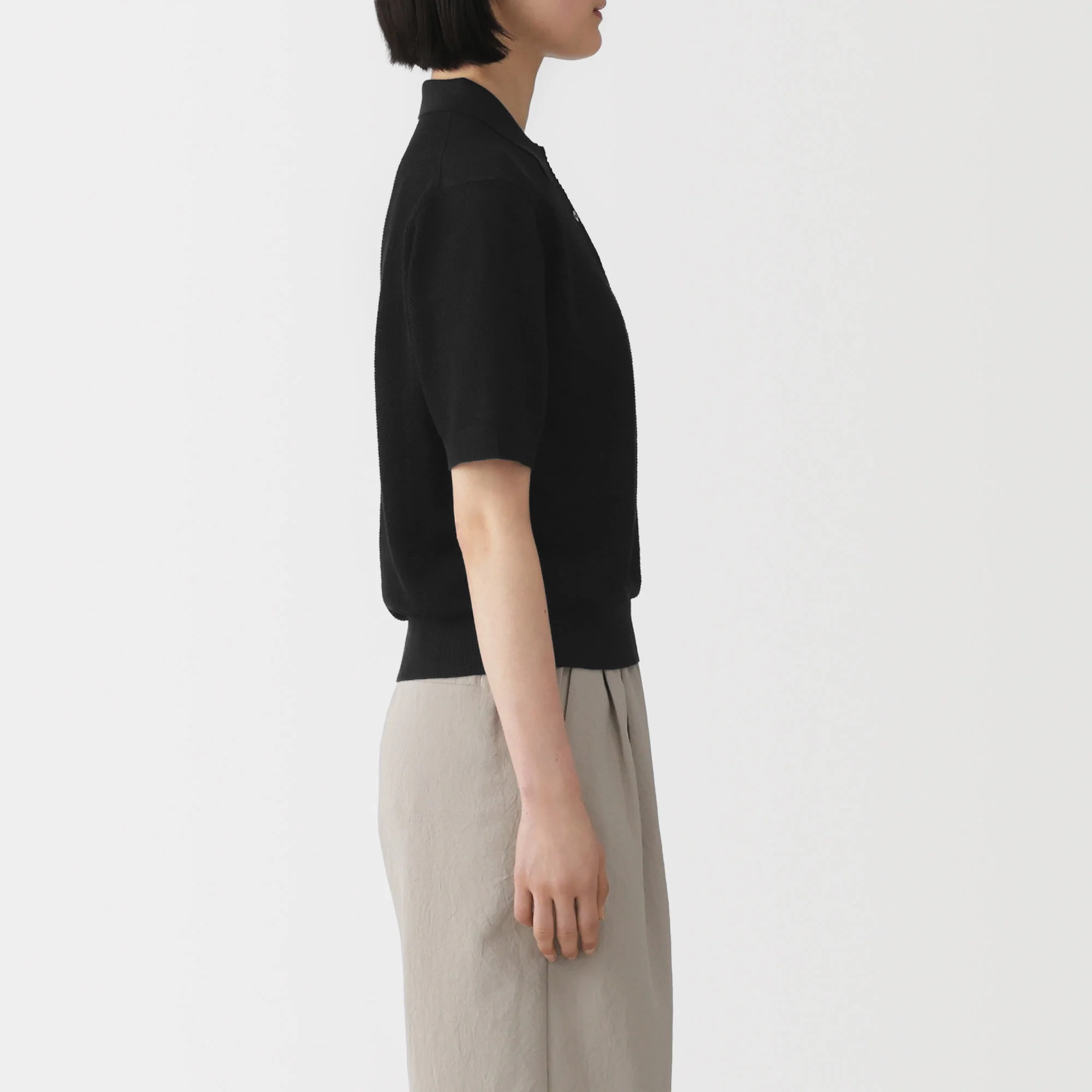 High-Twist Cotton Polo Sweater - Image 12