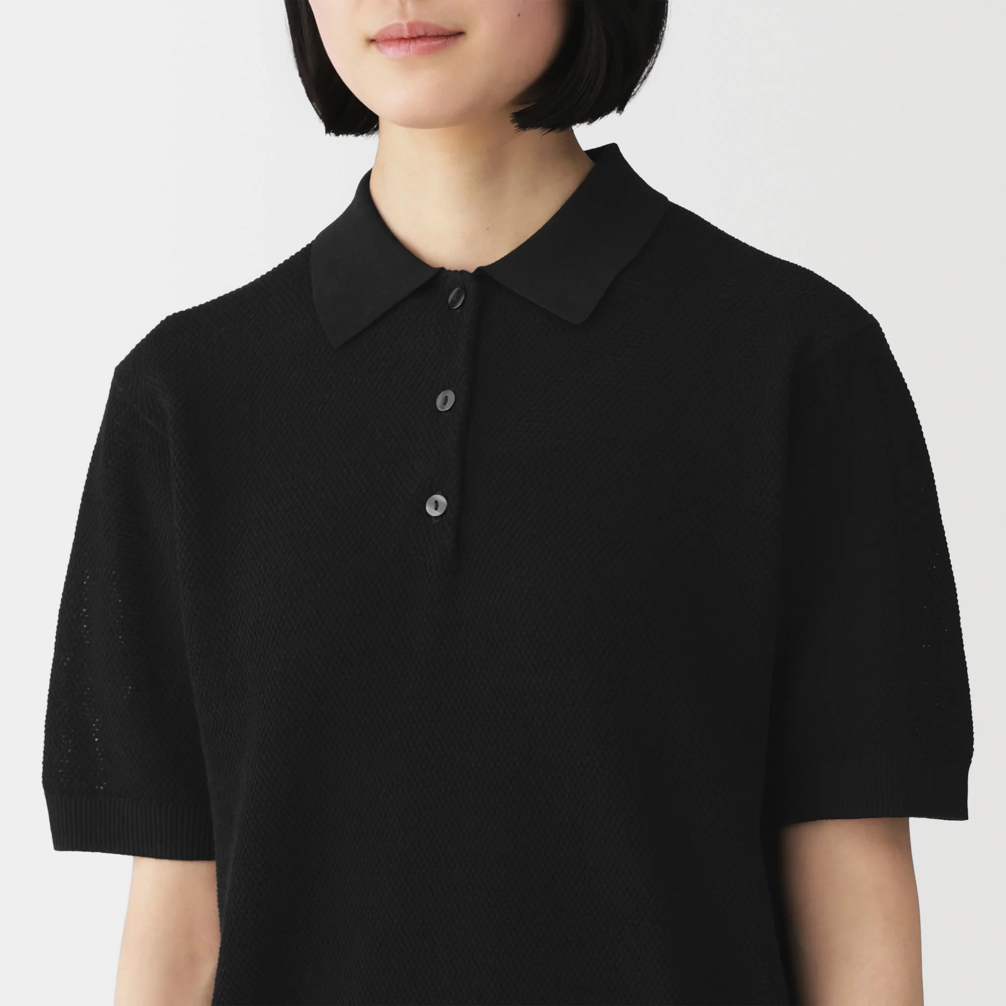 High-Twist Cotton Polo Sweater - Image 14