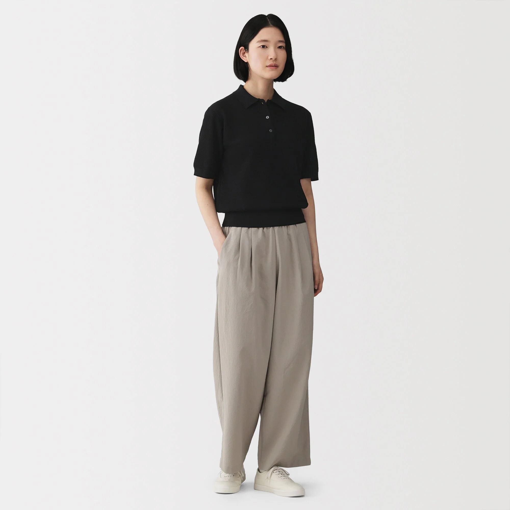 High-Twist Cotton Polo Sweater - Image 18