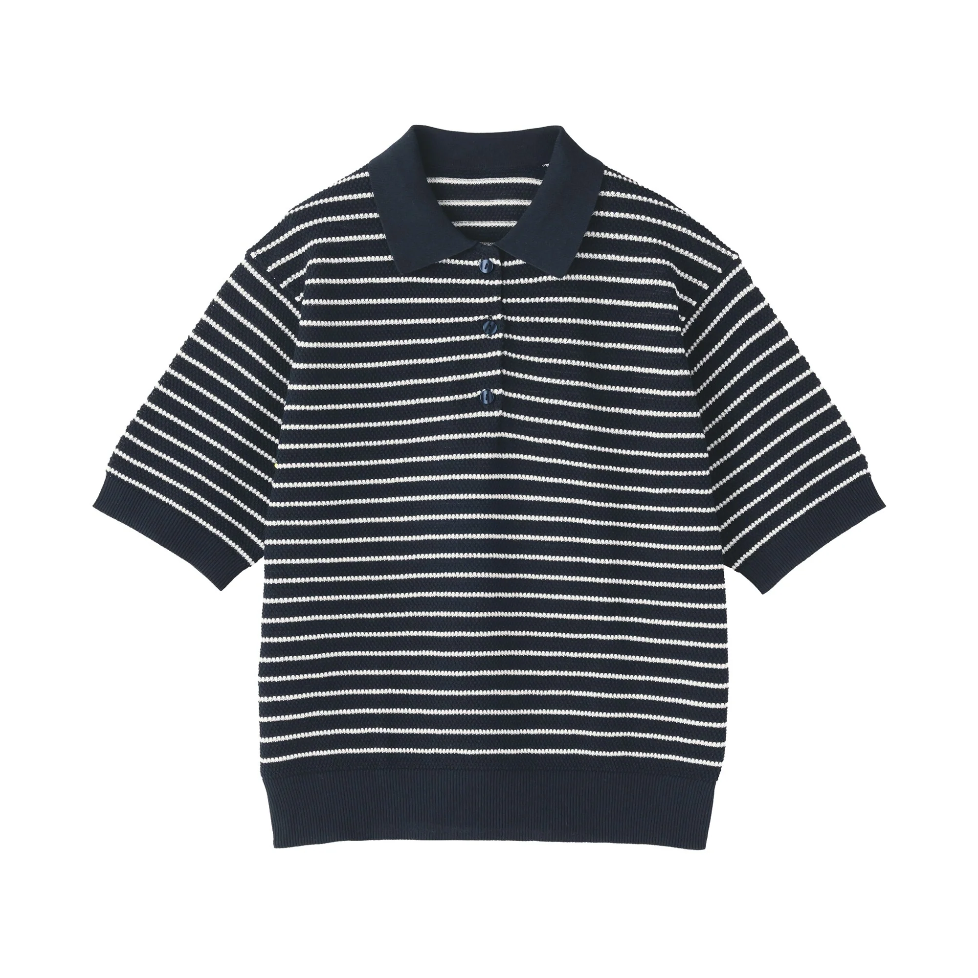 High-Twist Cotton Polo Sweater - Image 2