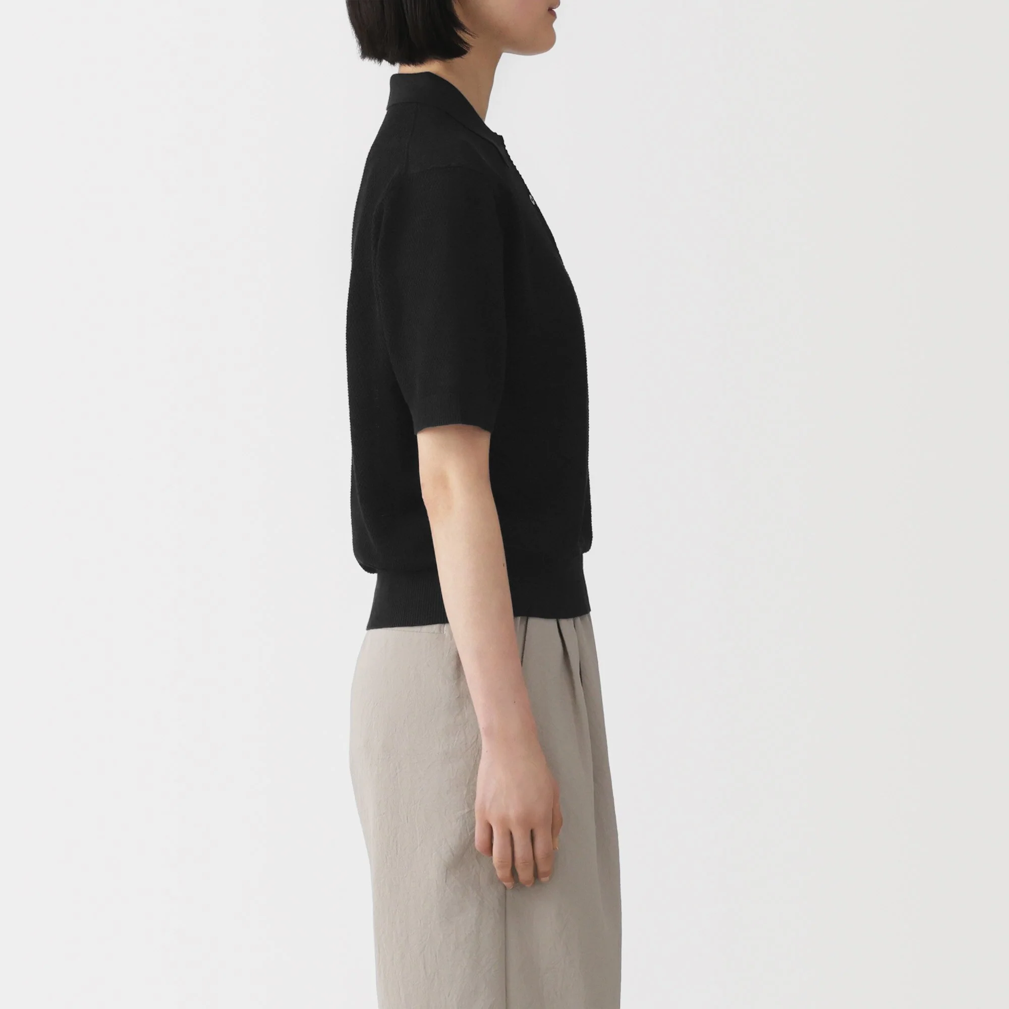 High-Twist Cotton Polo Sweater - Image 5