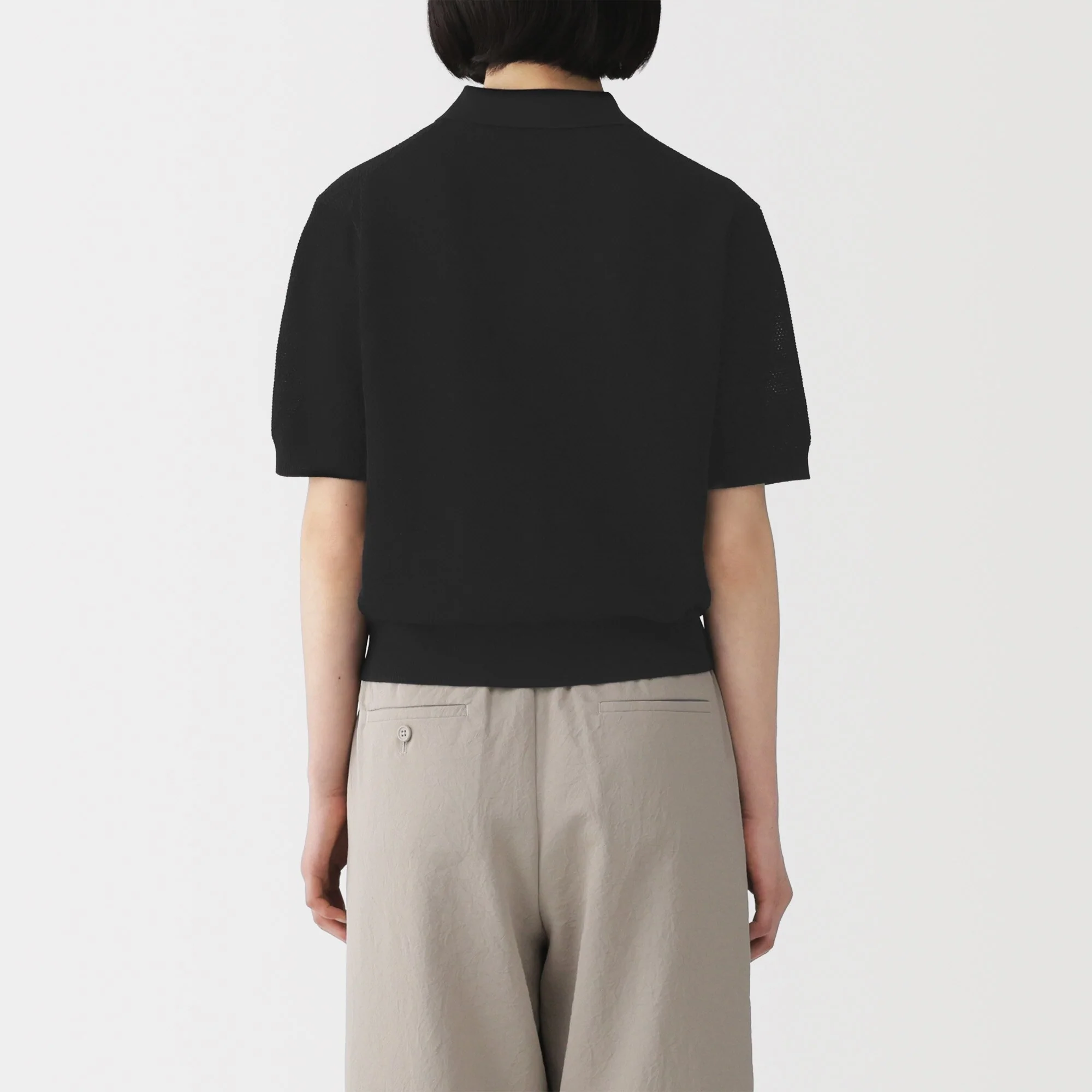 High-Twist Cotton Polo Sweater - Image 6