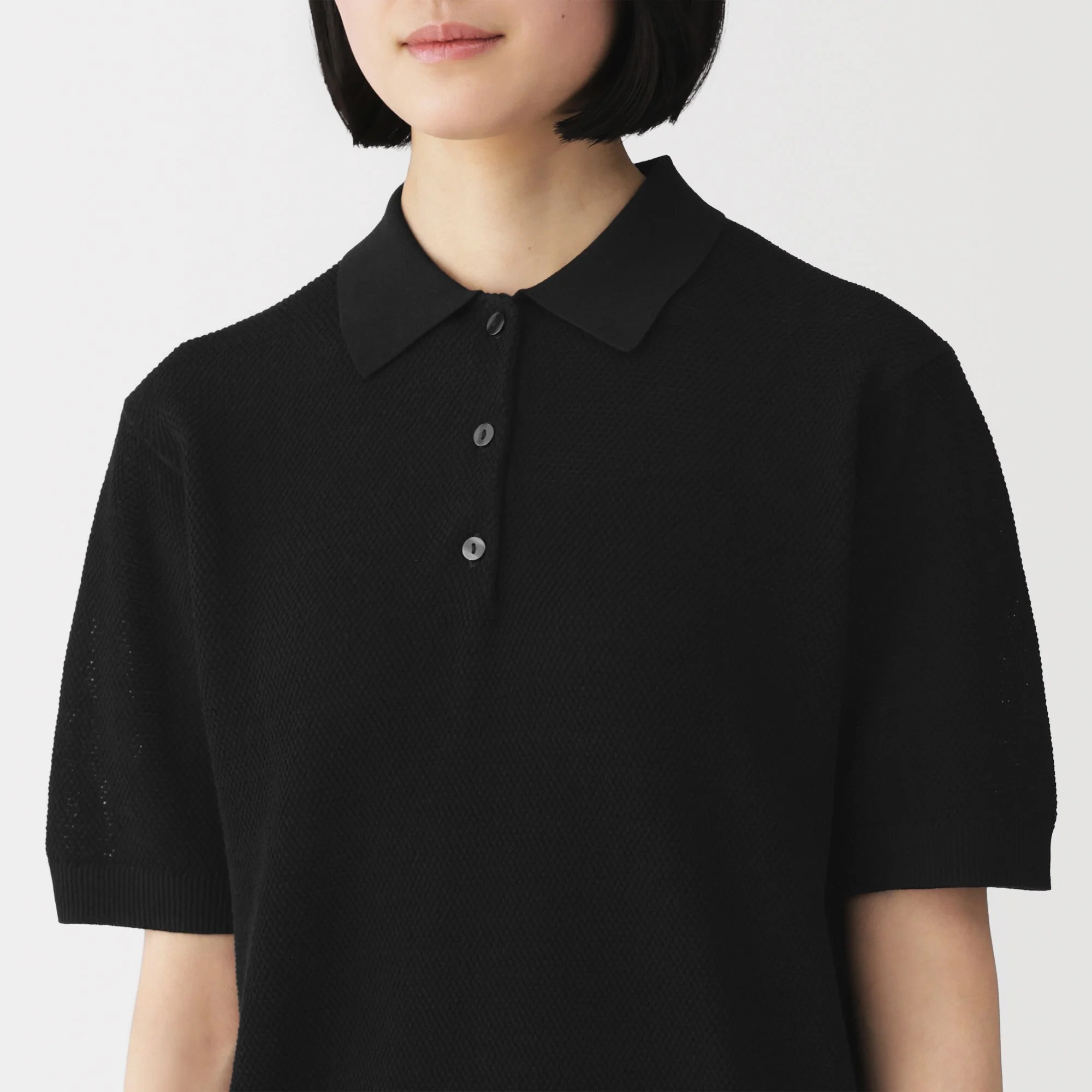 High-Twist Cotton Polo Sweater - Image 7