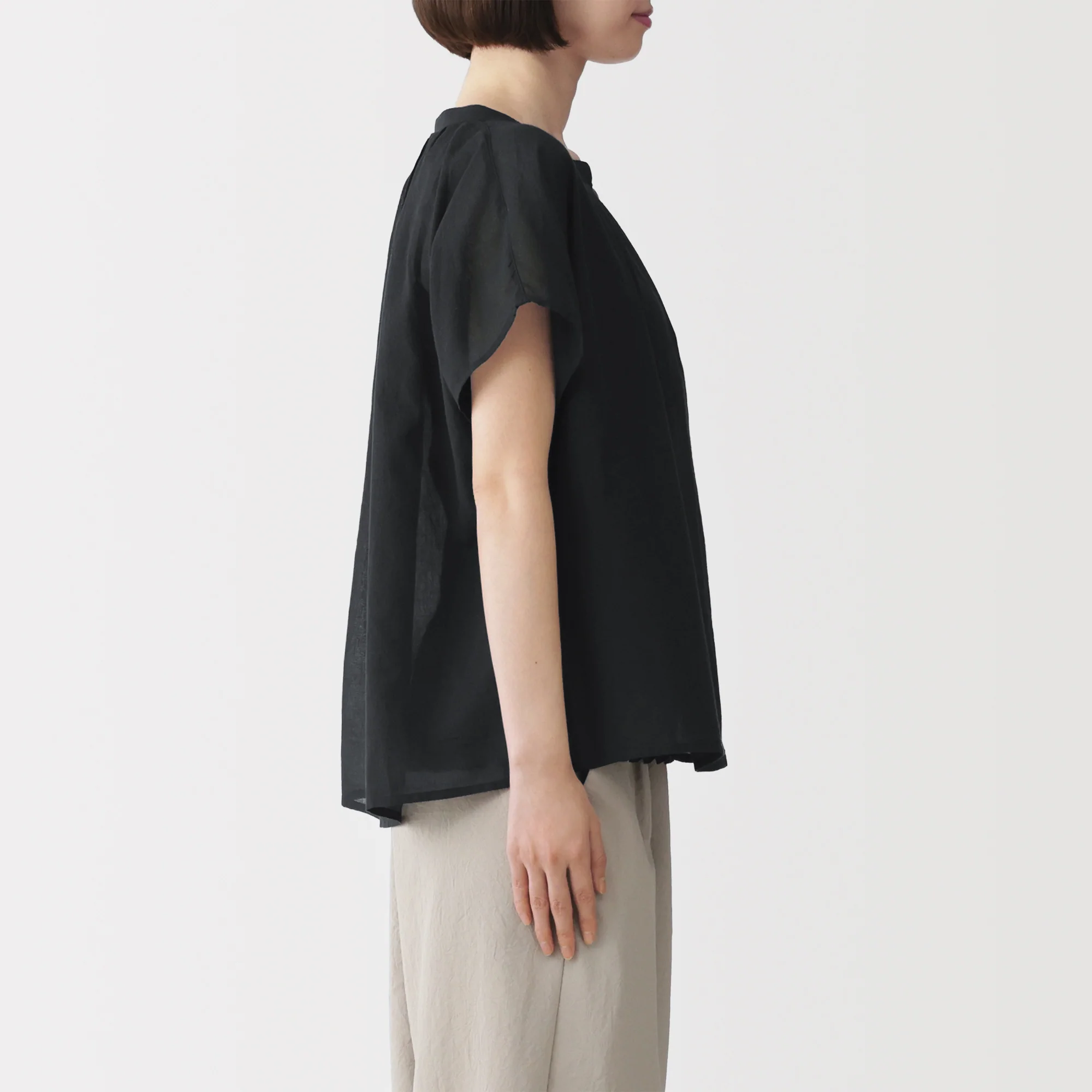 High-Twist Cotton Sheer Blouse - Image 13
