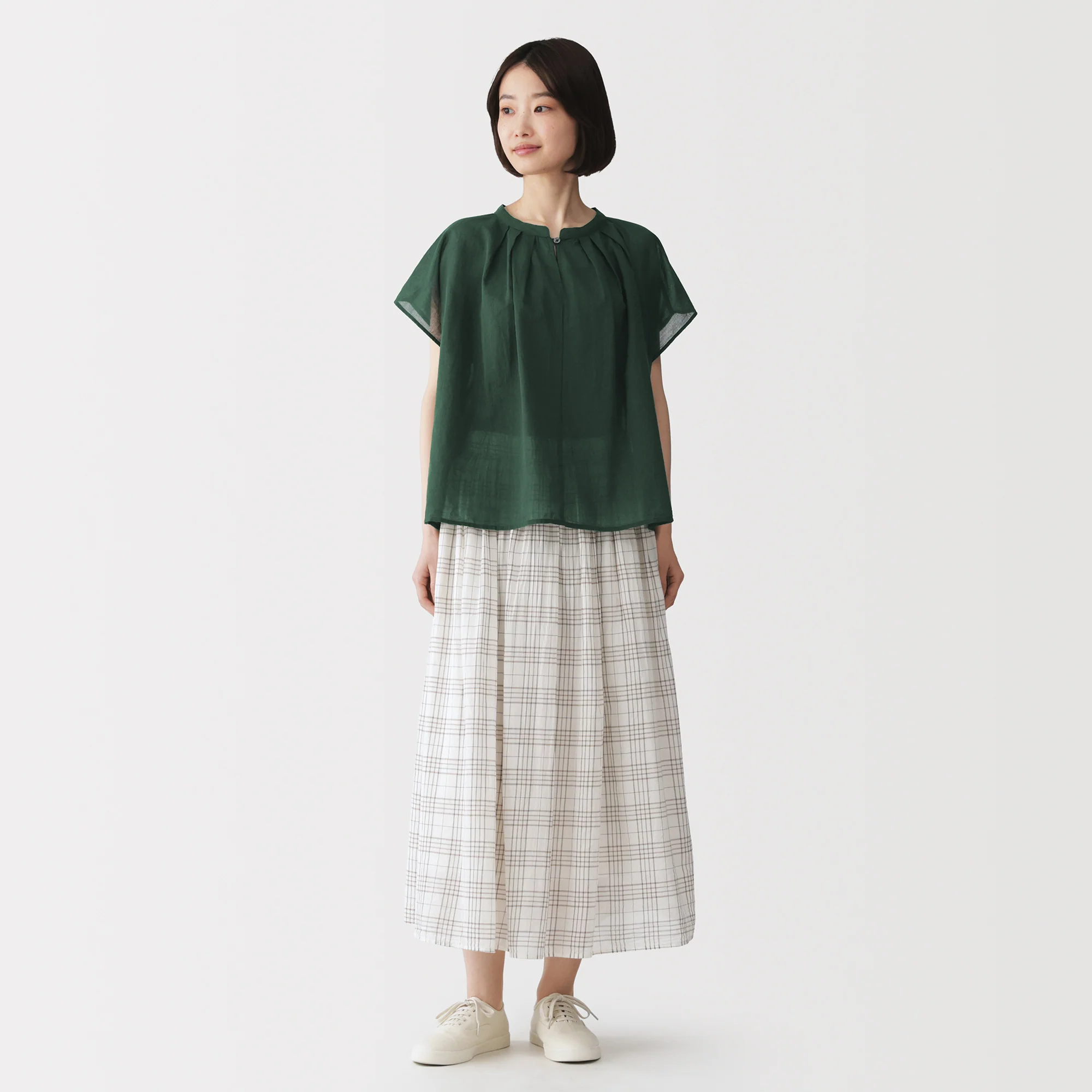 High-Twist Cotton Sheer Blouse - Image 4