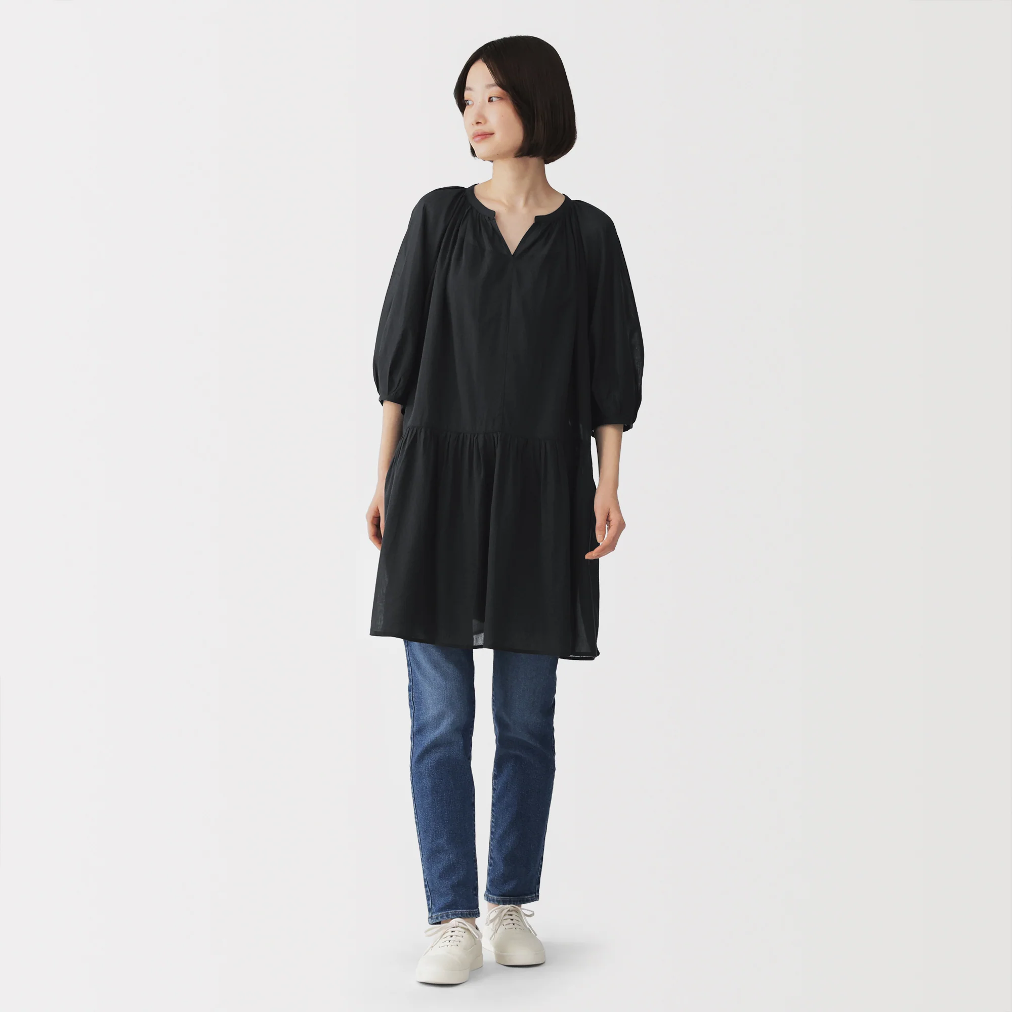 High-Twist Cotton Sheer Dress - Image 11