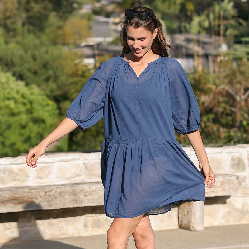 High-Twist Cotton Sheer Dress - Image 23