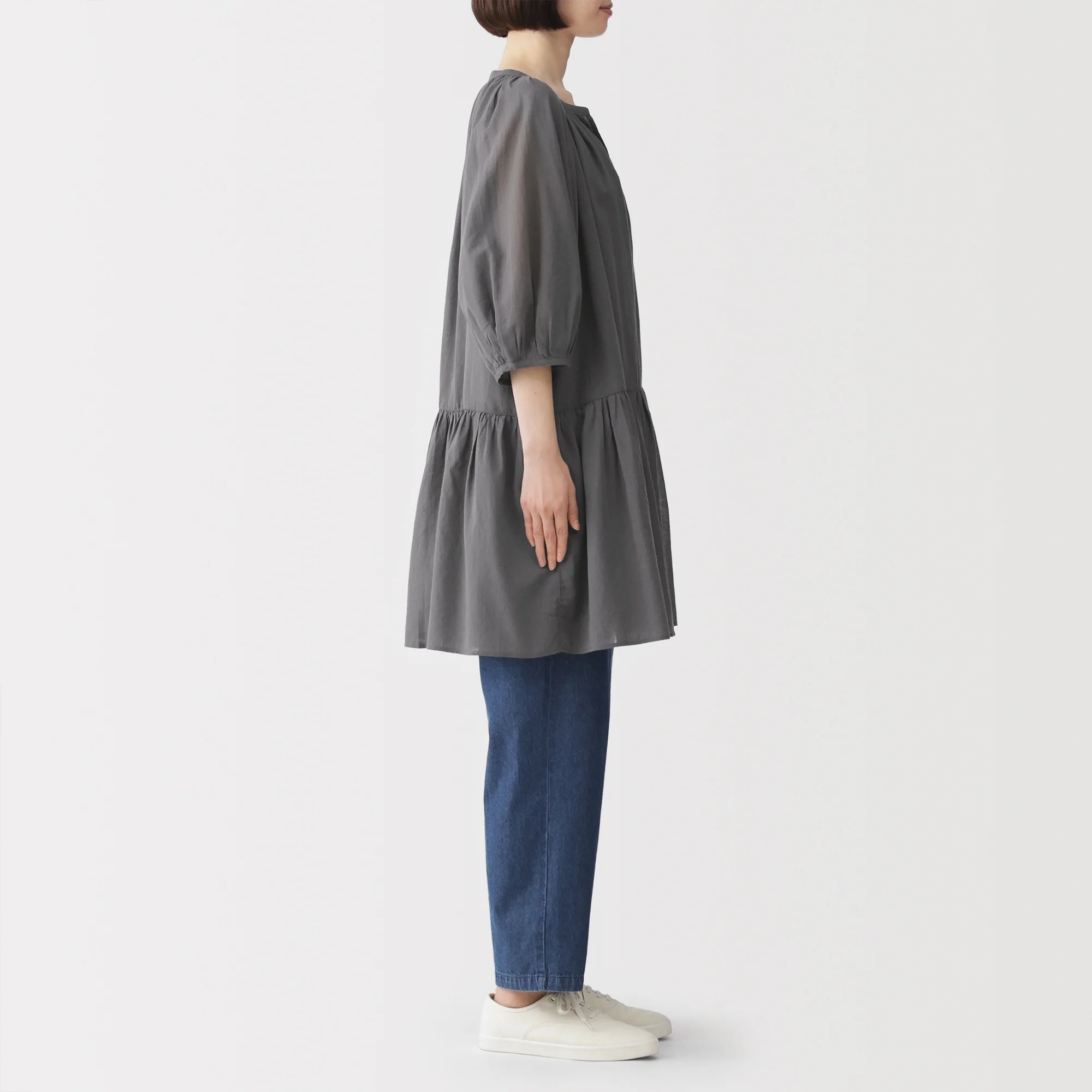 High-Twist Cotton Sheer Dress - Image 5